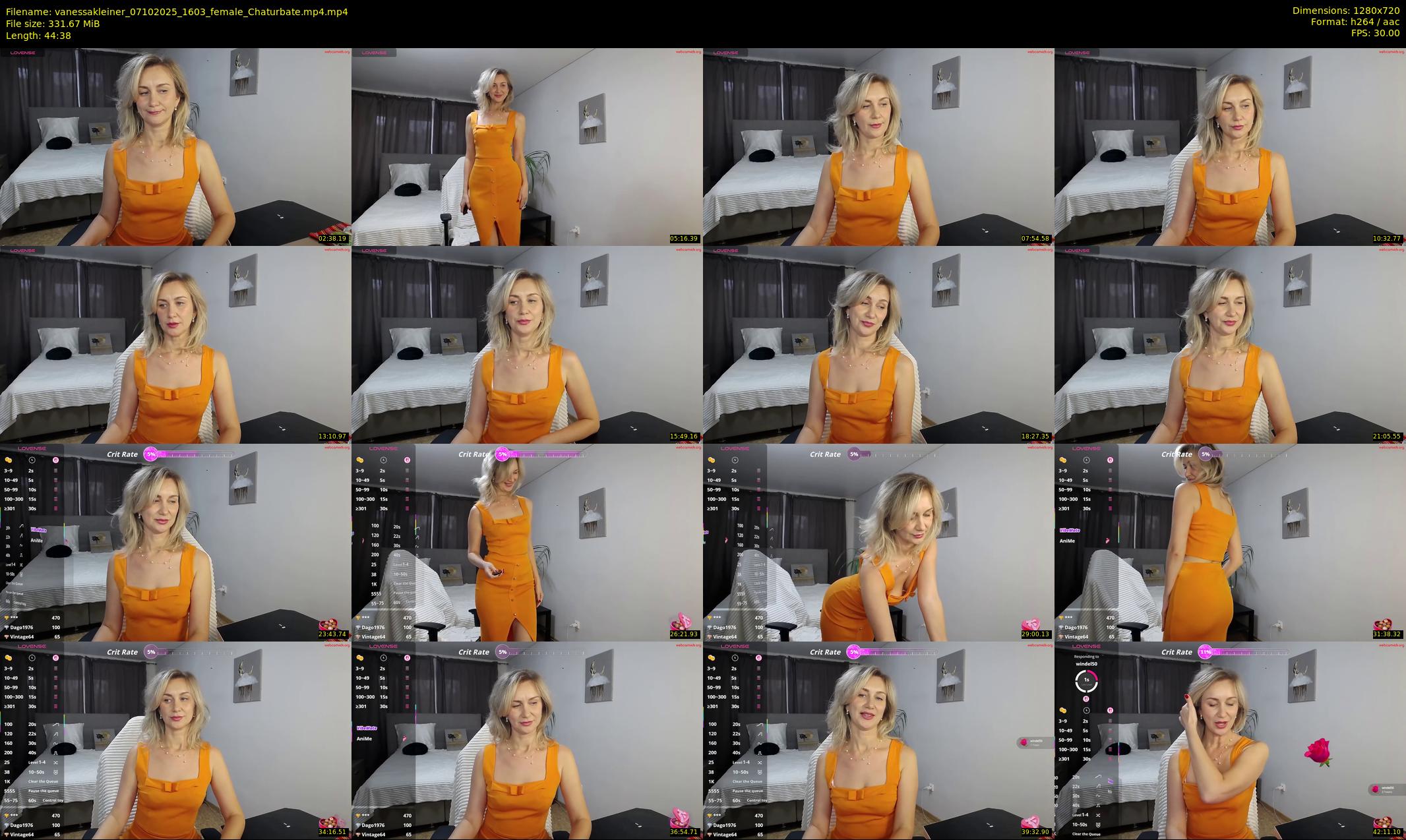 vanessakleiner — 45 minute Chaturbate female cam show recording, 720p, Oct 7, 2025