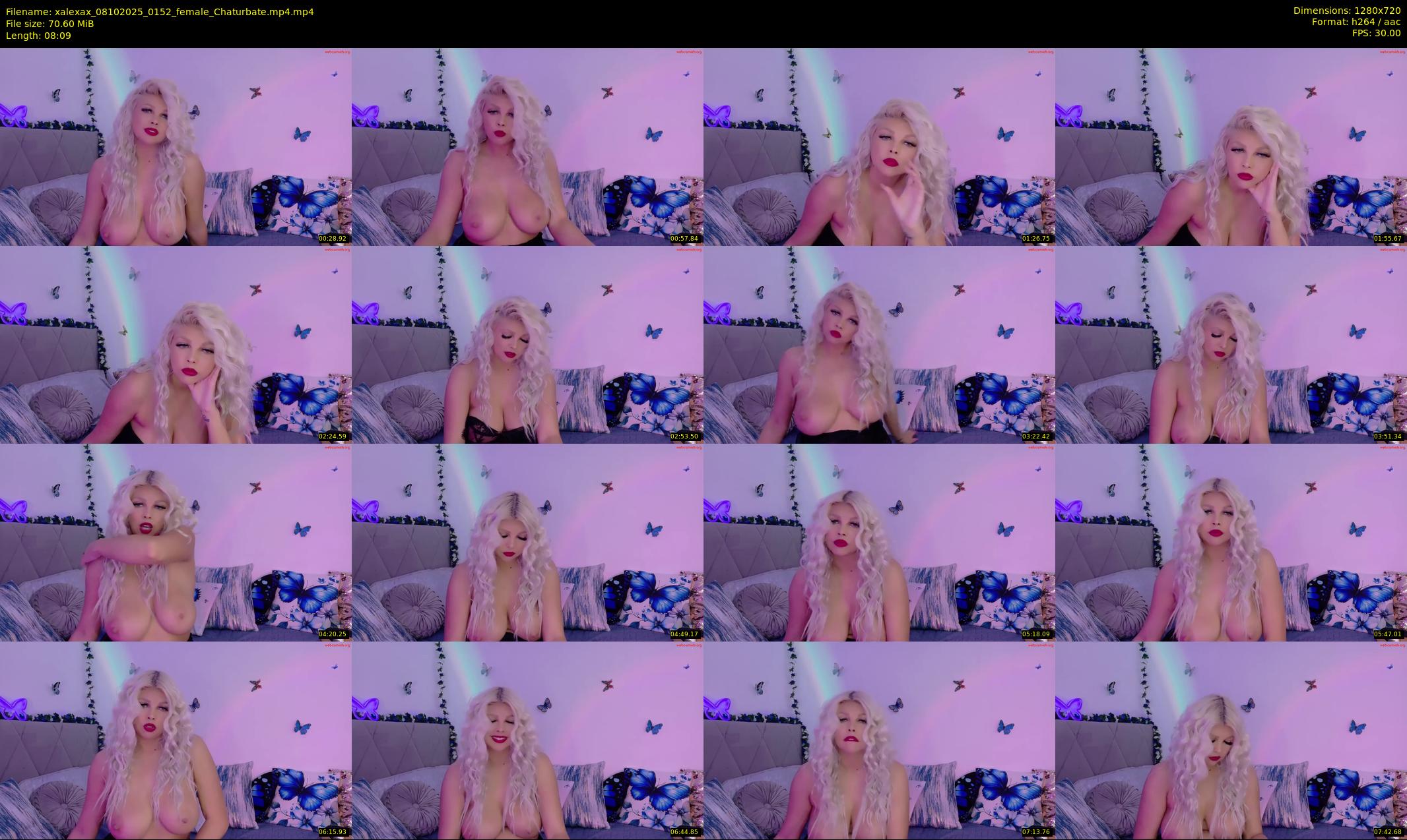 xalexax — 9 minute Chaturbate female cam show recording, 720p, Oct 8, 2025
