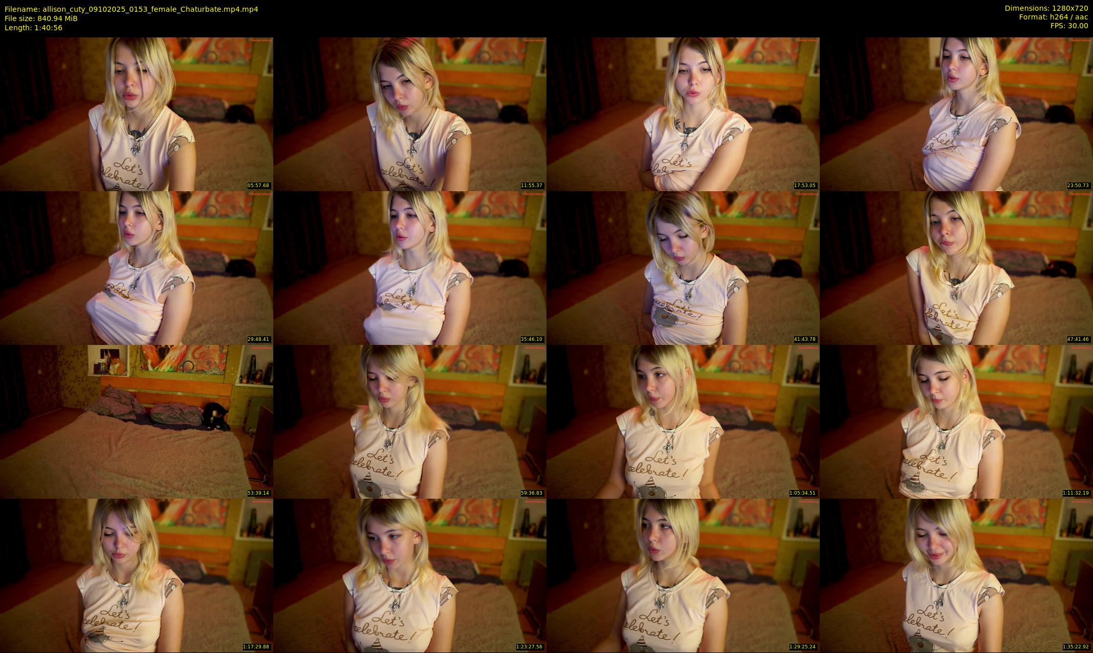 allison_cuty — 101 minute Chaturbate female cam show recording, 720p, Oct 9, 2025