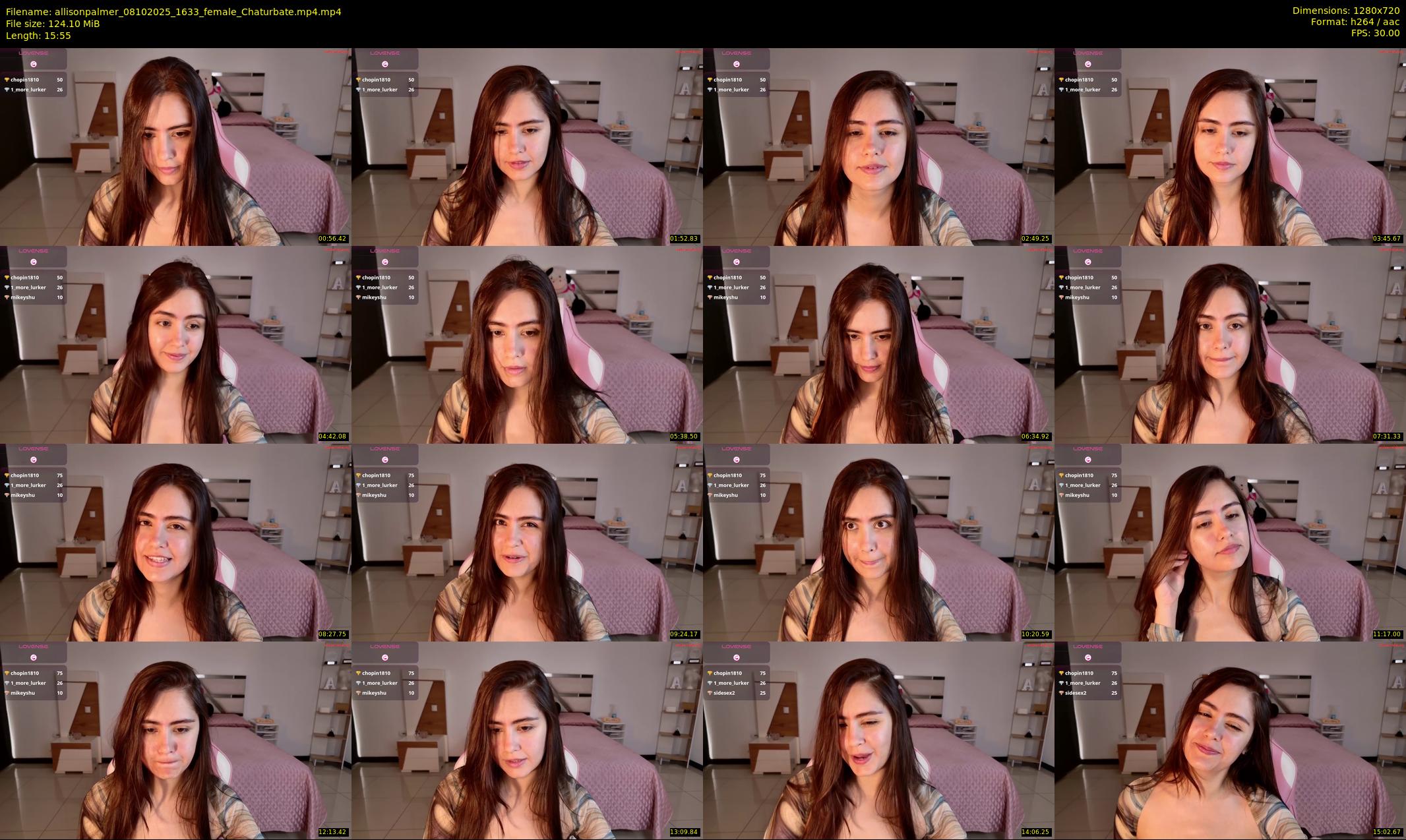 allisonpalmer — 16 minute Chaturbate female cam show recording, 720p, Oct 8, 2025