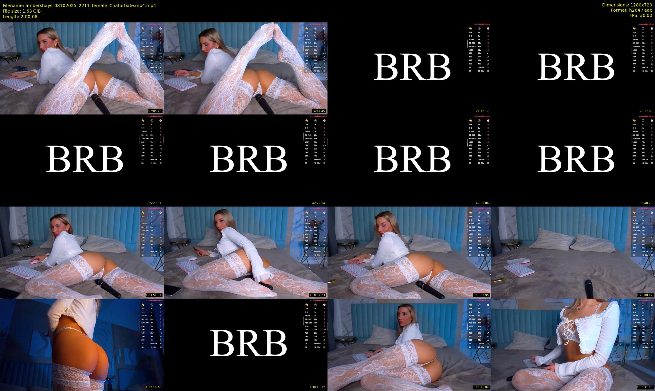 ambershays — 121 minute Chaturbate female cam show recording, 720p, Oct 8, 2025