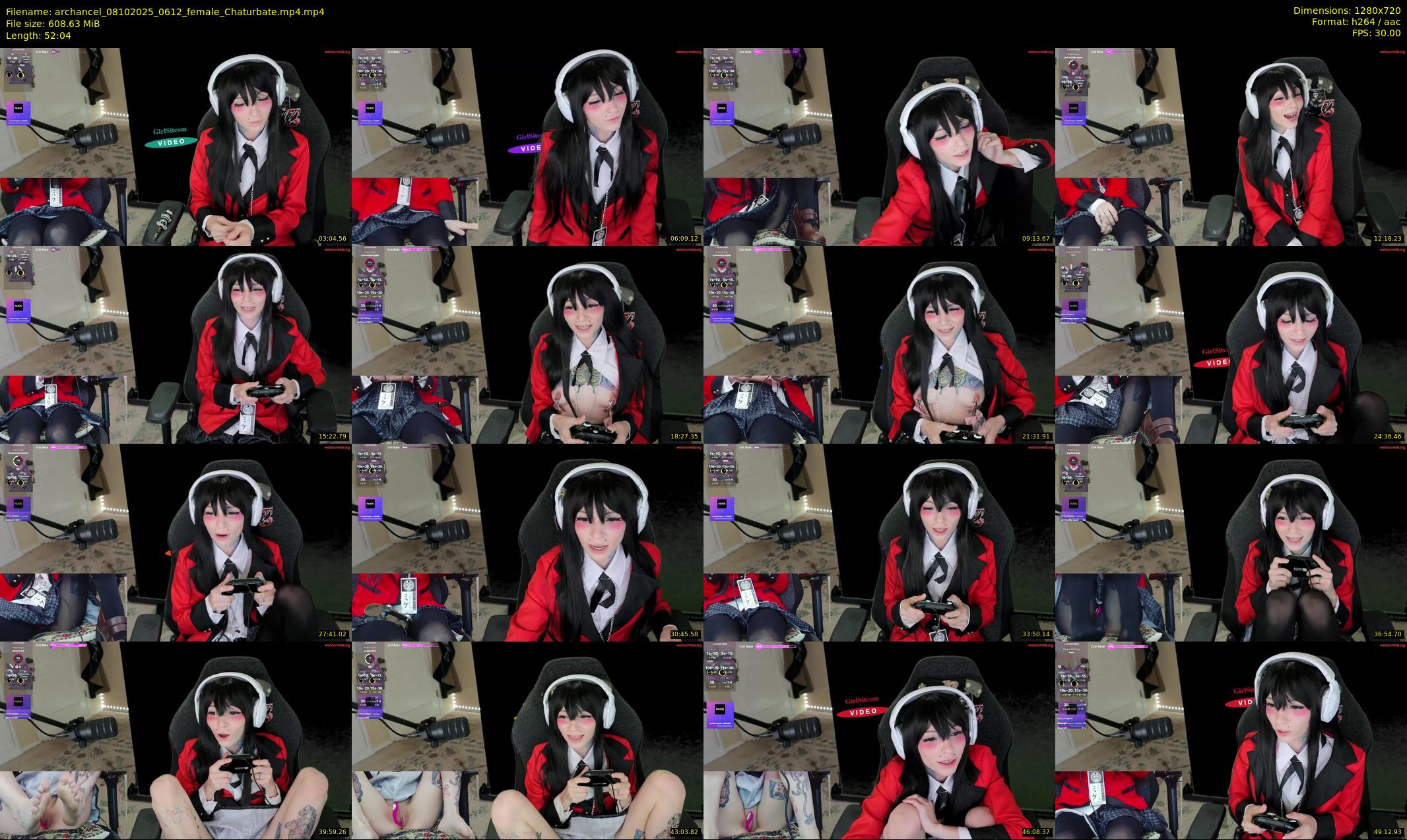 archancel — 53 minute Chaturbate female cam show recording, 720p, Oct 8, 2025
