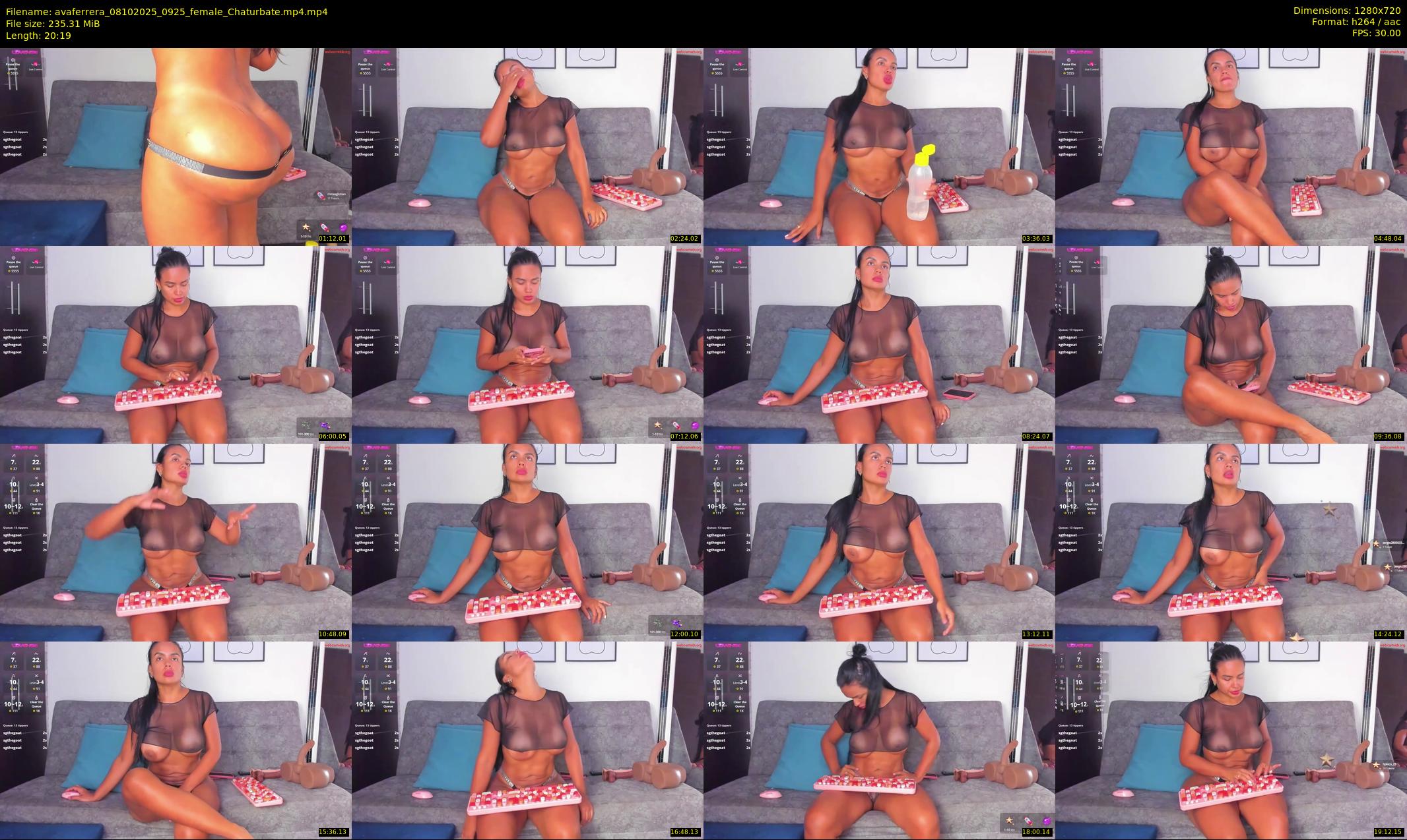 avaferrera — 21 minute Chaturbate female cam show recording, 720p, Oct 8, 2025