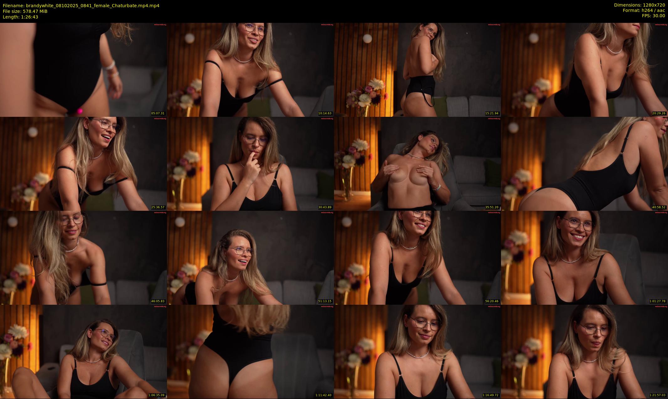 brandywhite — 87 minute Chaturbate female cam show recording, 720p, Oct 8, 2025