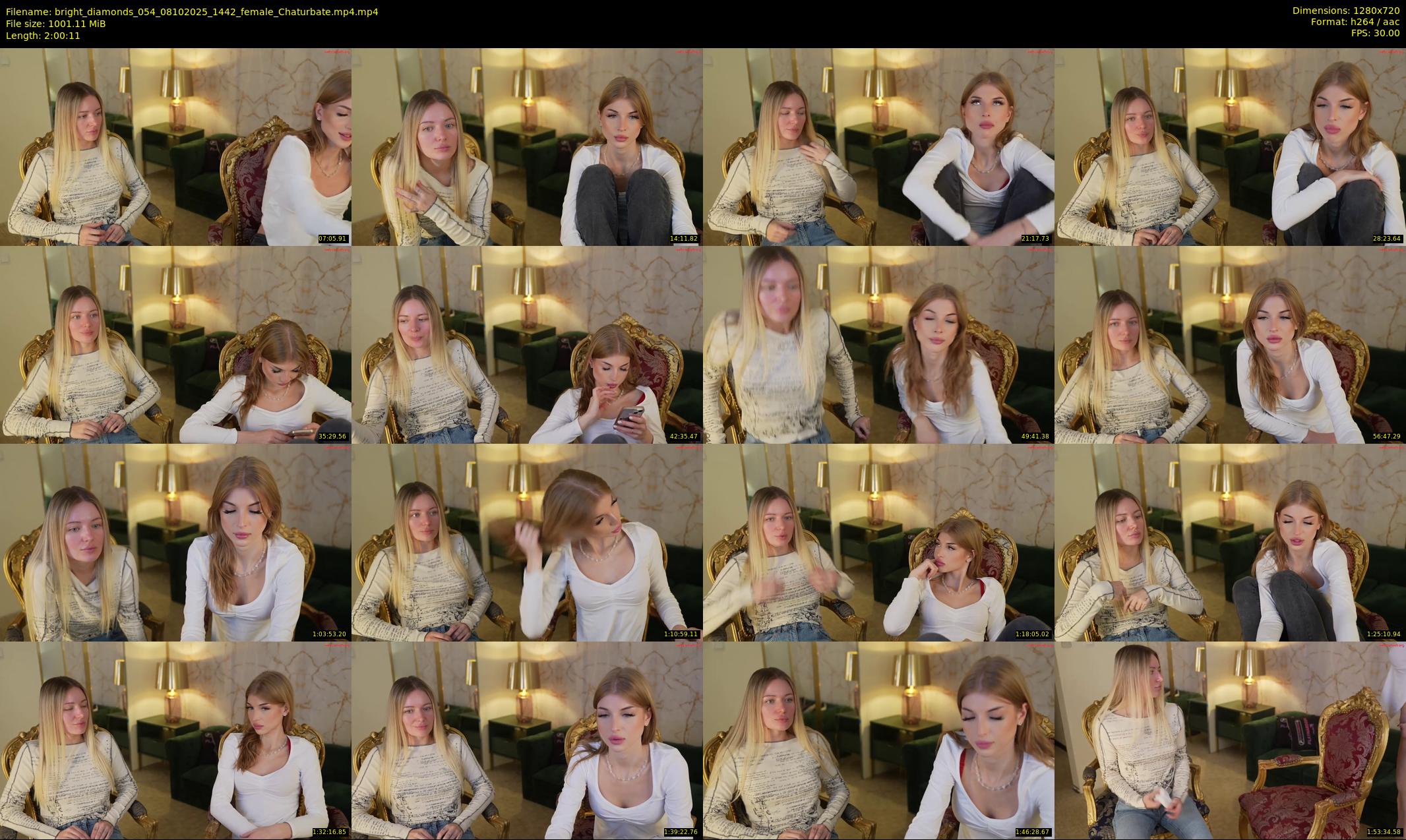 bright_diamonds_054 — 121 minute Chaturbate couple cam show recording, 720p, Oct 8, 2025