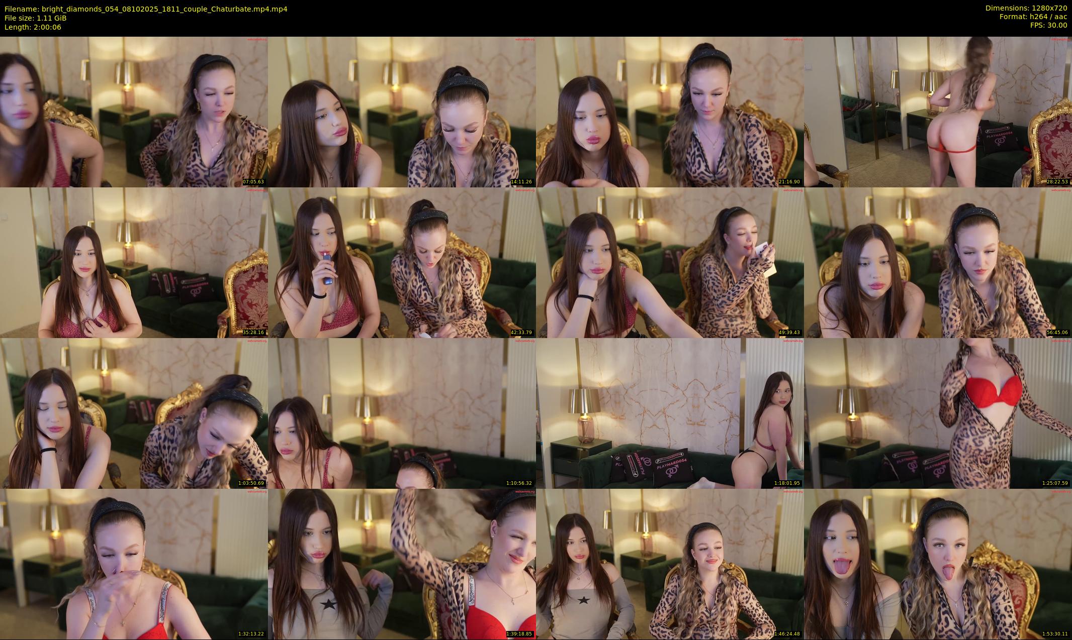 bright_diamonds_054 — 121 minute Chaturbate couple cam show recording, 720p, Oct 8, 2025