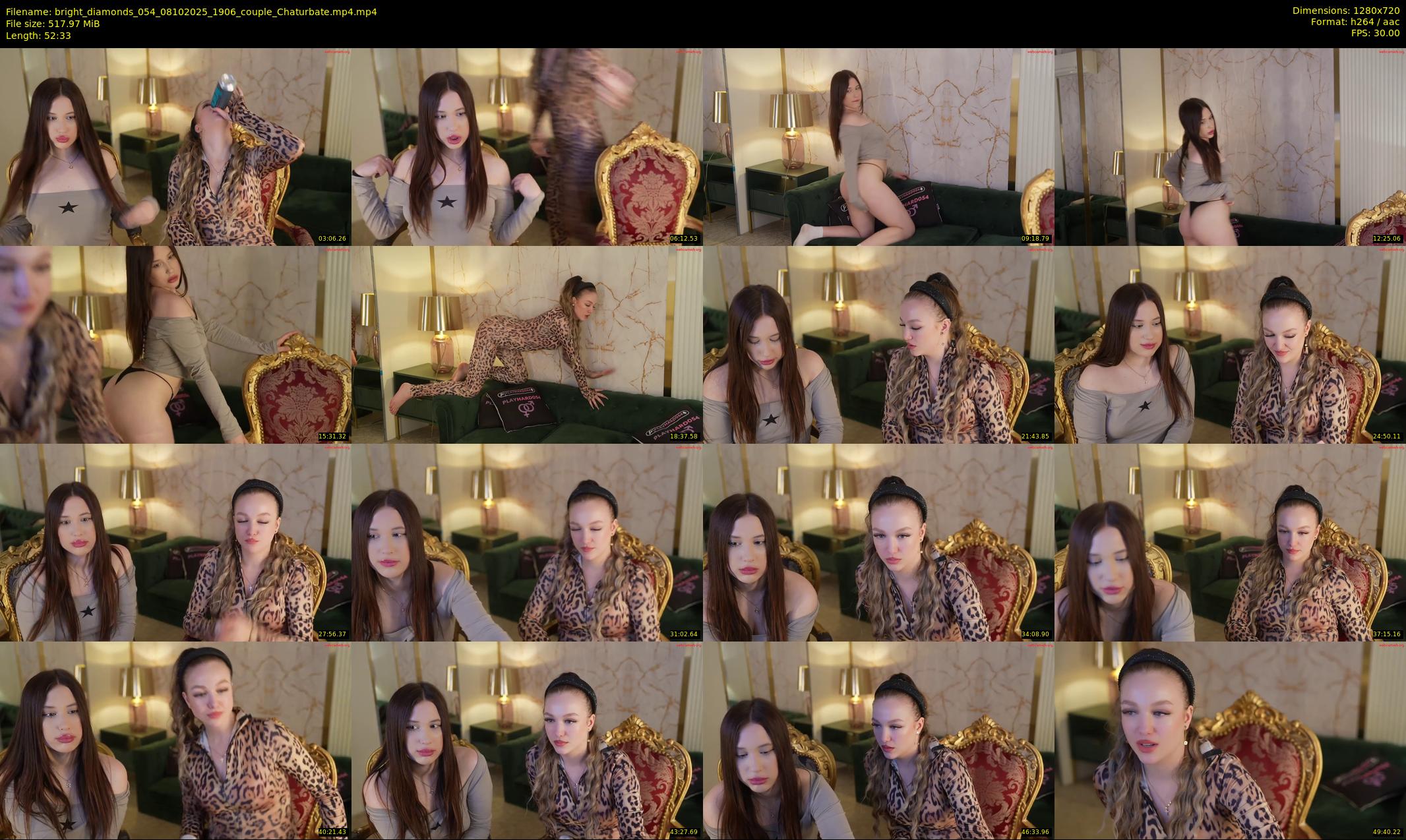 bright_diamonds_054 — 53 minute Chaturbate couple cam show recording, 720p, Oct 8, 2025