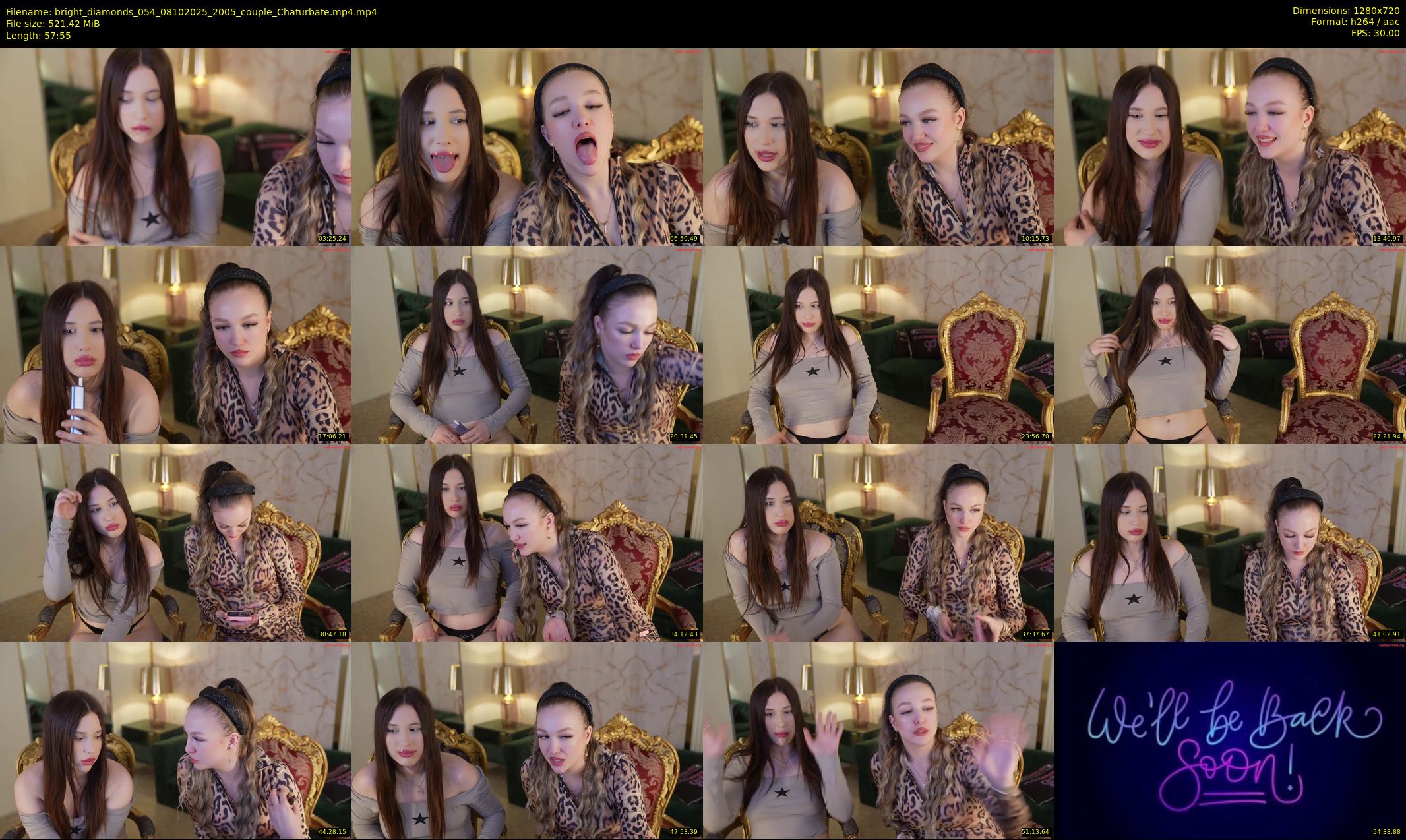 bright_diamonds_054 — 58 minute Chaturbate couple cam show recording, 720p, Oct 8, 2025