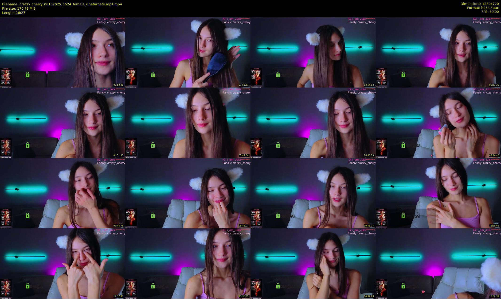 crazzy_cherry — 17 minute Chaturbate female cam show recording, 720p, Oct 8, 2025