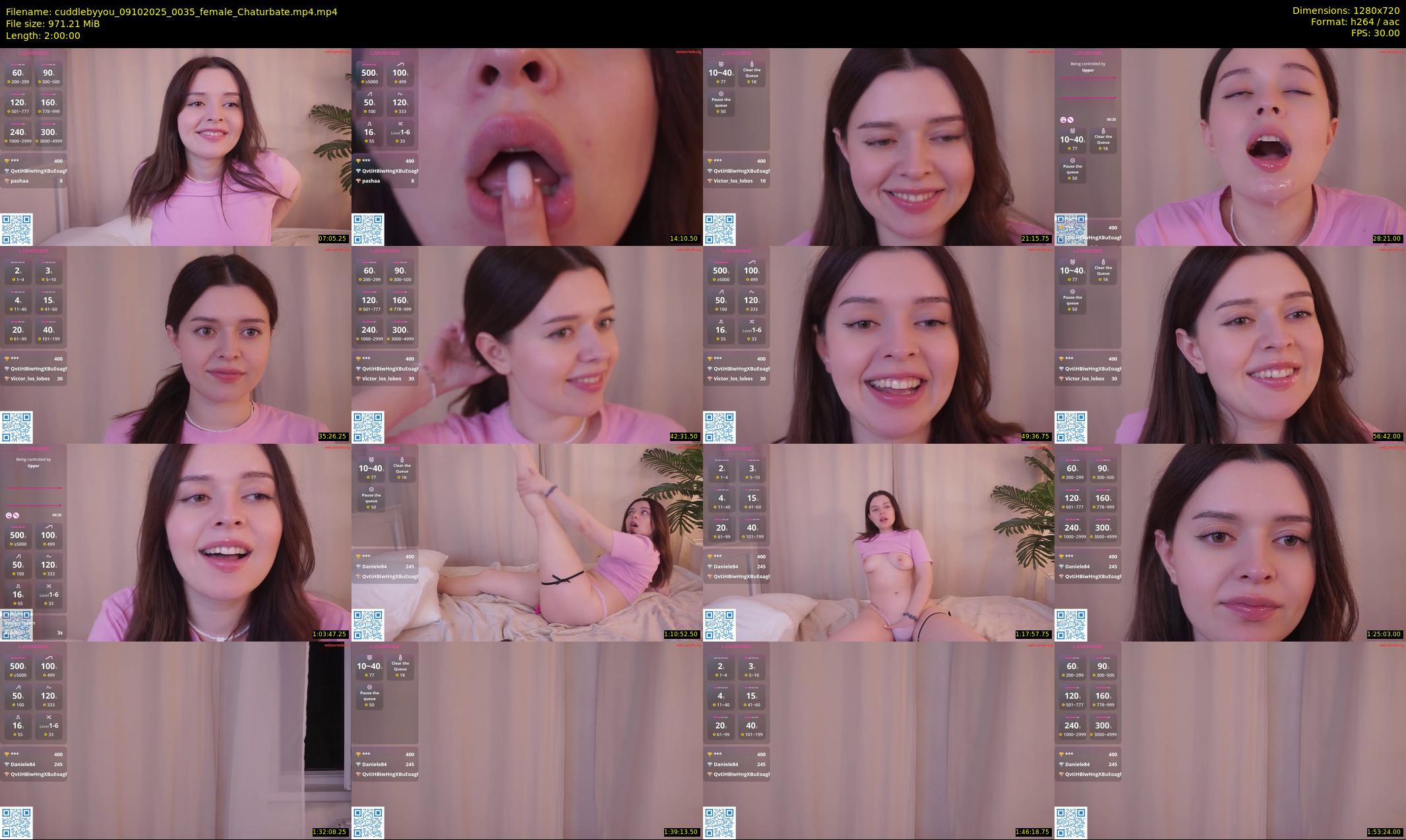 cuddlebyyou — 120 minute Chaturbate female cam show recording, 720p, Oct 9, 2025