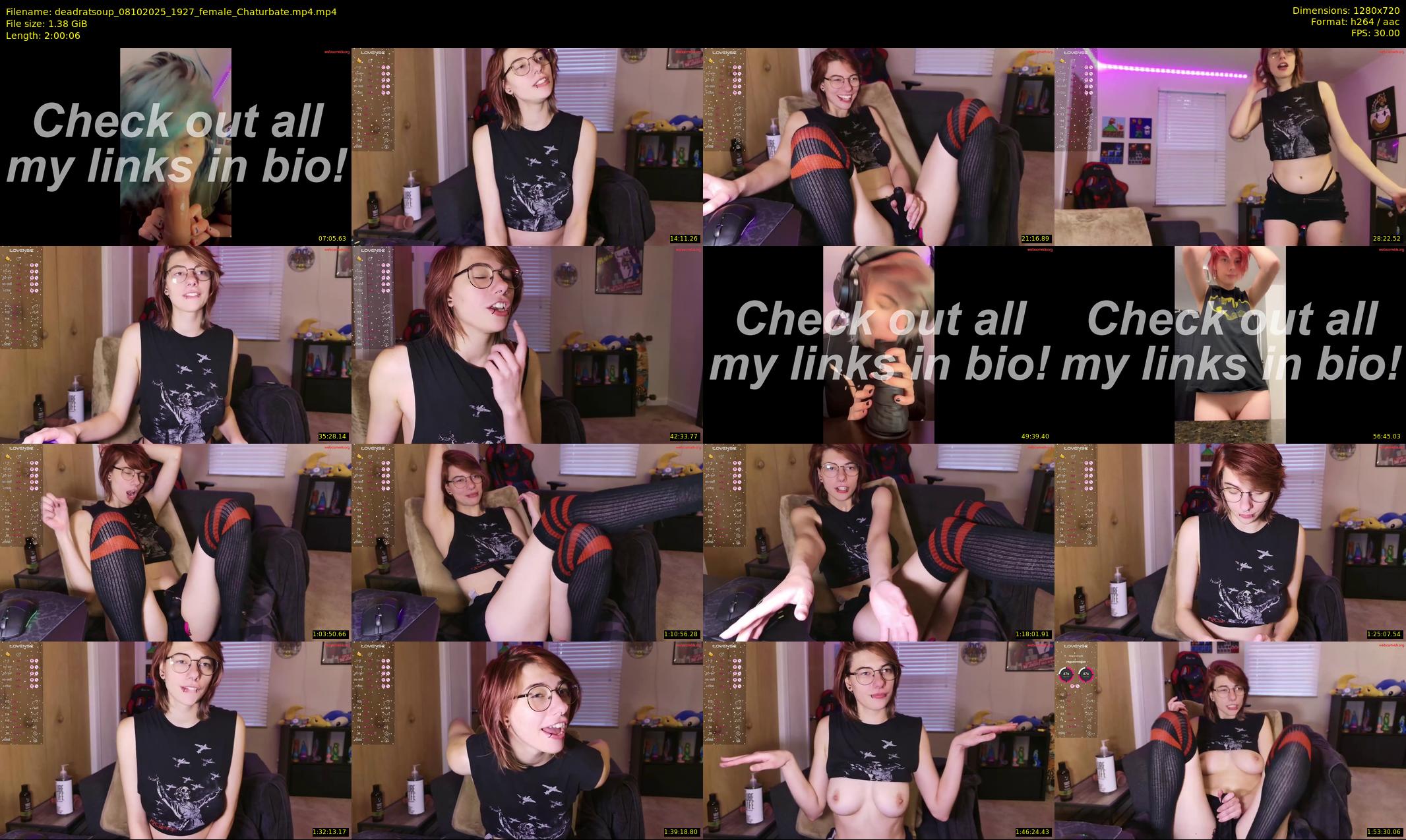 deadratsoup — 121 minute Chaturbate female cam show recording, 720p, Oct 8, 2025