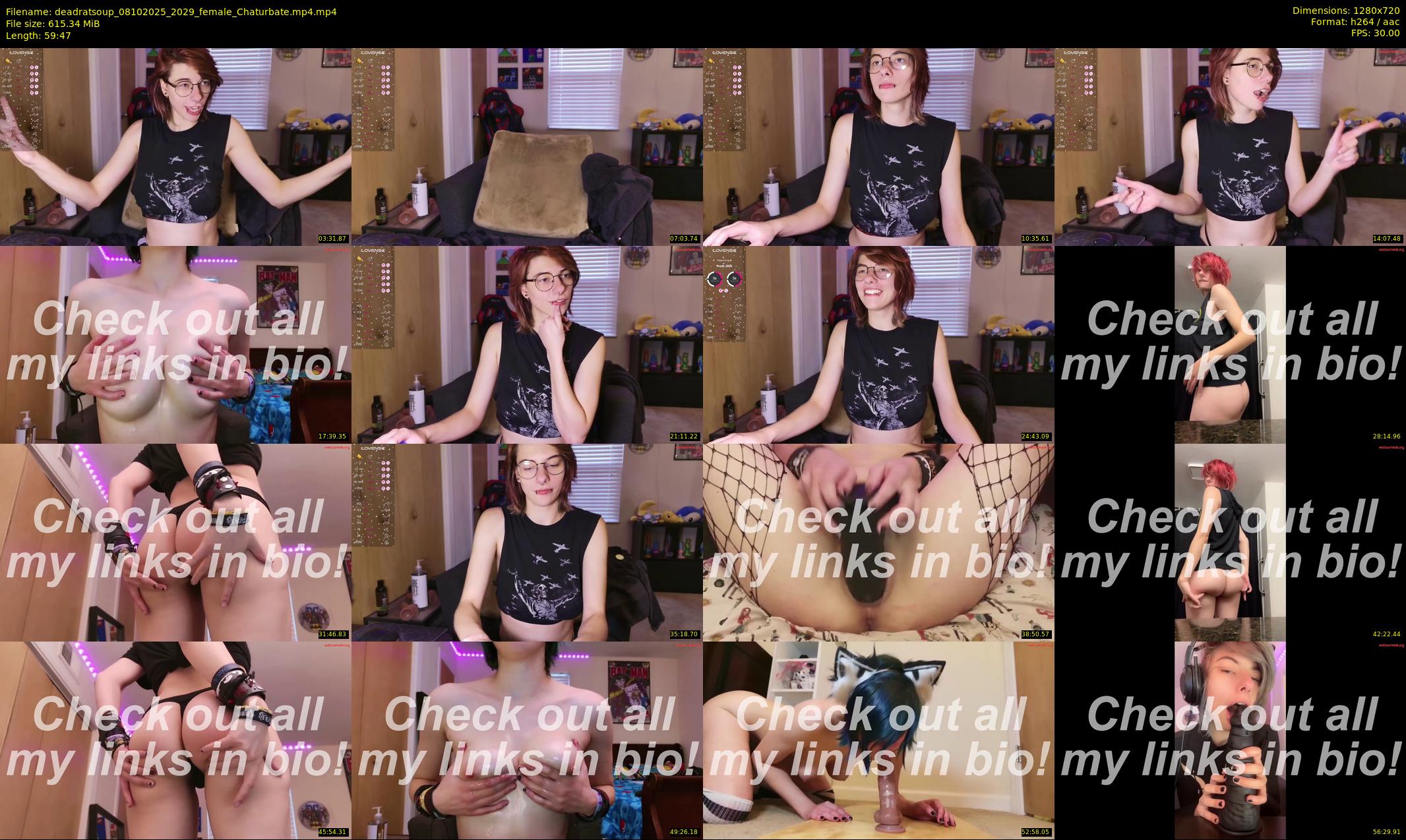 deadratsoup — 60 minute Chaturbate female cam show recording, 720p, Oct 8, 2025