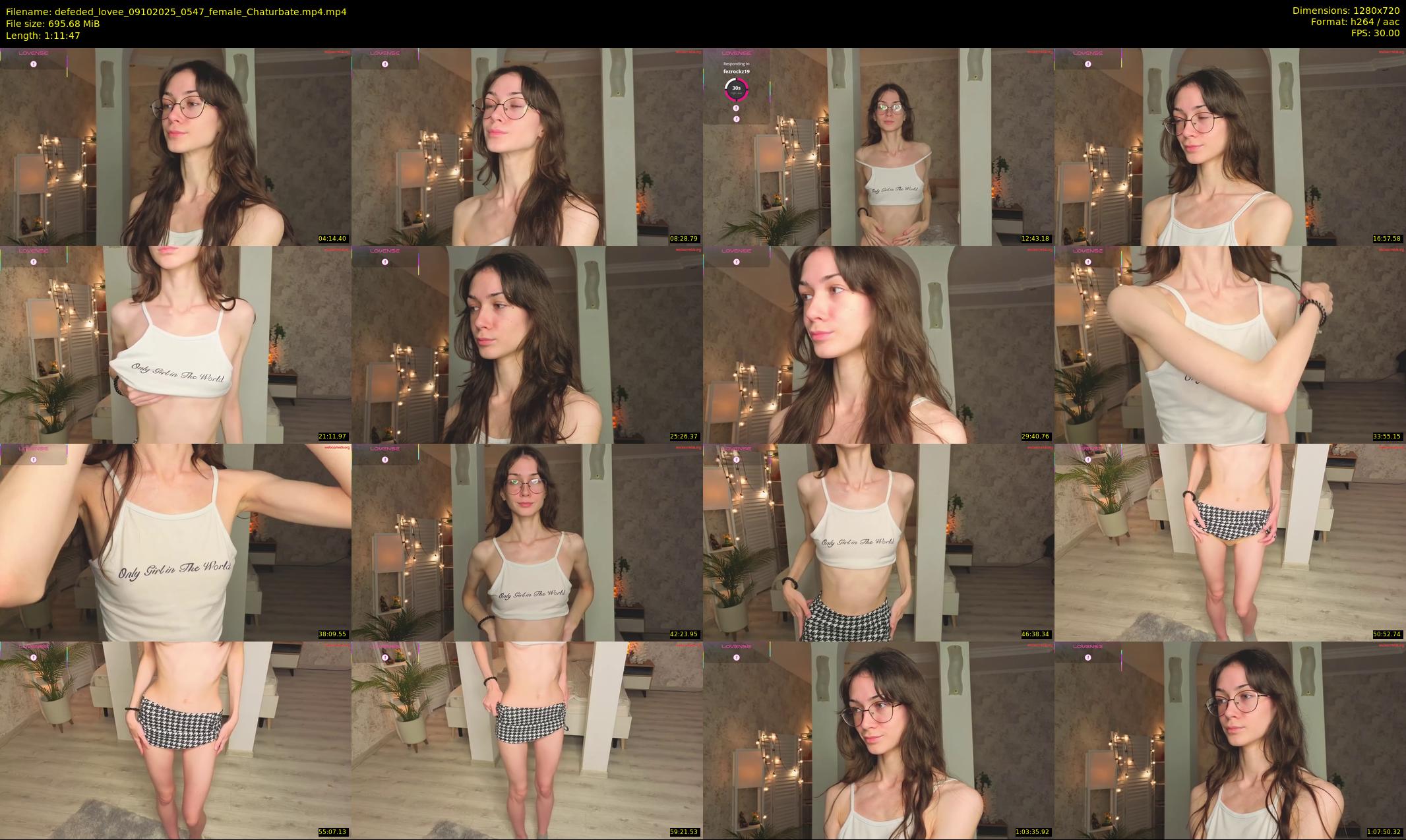 defeded_lovee — 72 minute Chaturbate female cam show recording, 720p, Oct 9, 2025