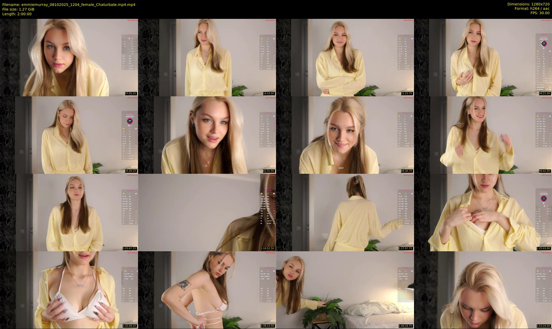 emmiemurray — 120 minute Chaturbate female cam show recording, 720p, Oct 8, 2025