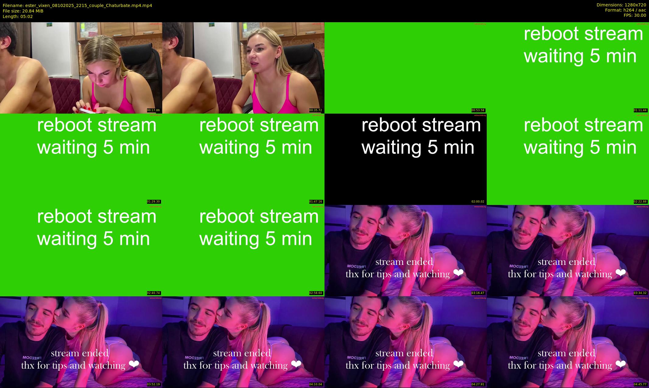 ester_vixen — 6 minute Chaturbate couple cam show recording, 720p, Oct 8, 2025