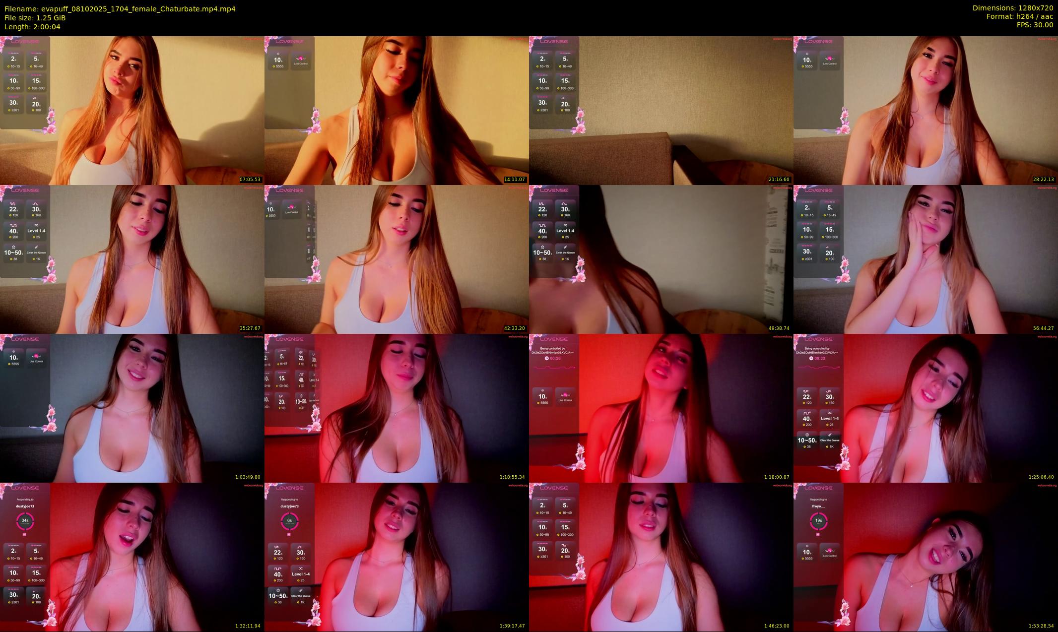 evapuff — 121 minute Chaturbate female cam show recording, 720p, Oct 8, 2025