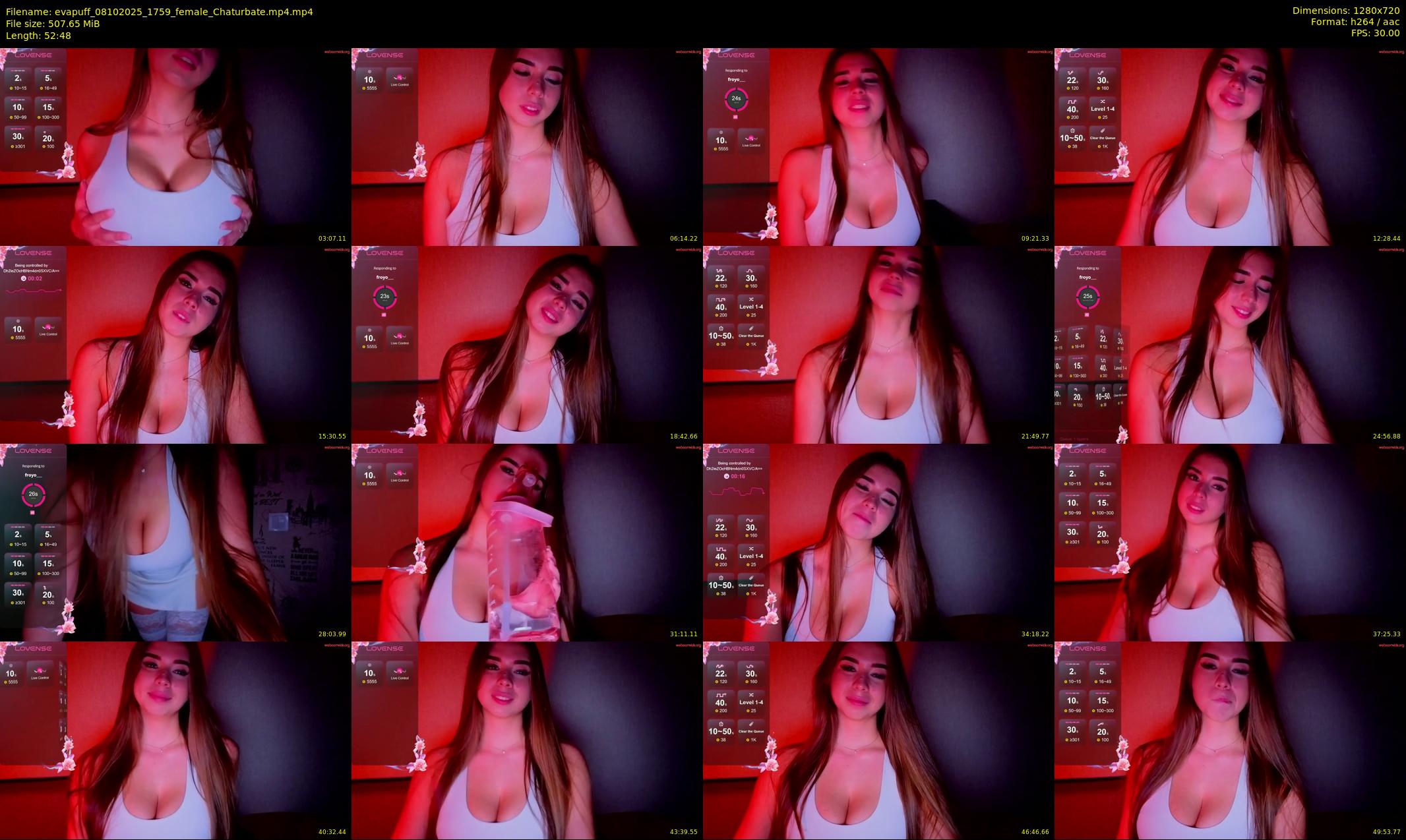 evapuff — 53 minute Chaturbate female cam show recording, 720p, Oct 8, 2025