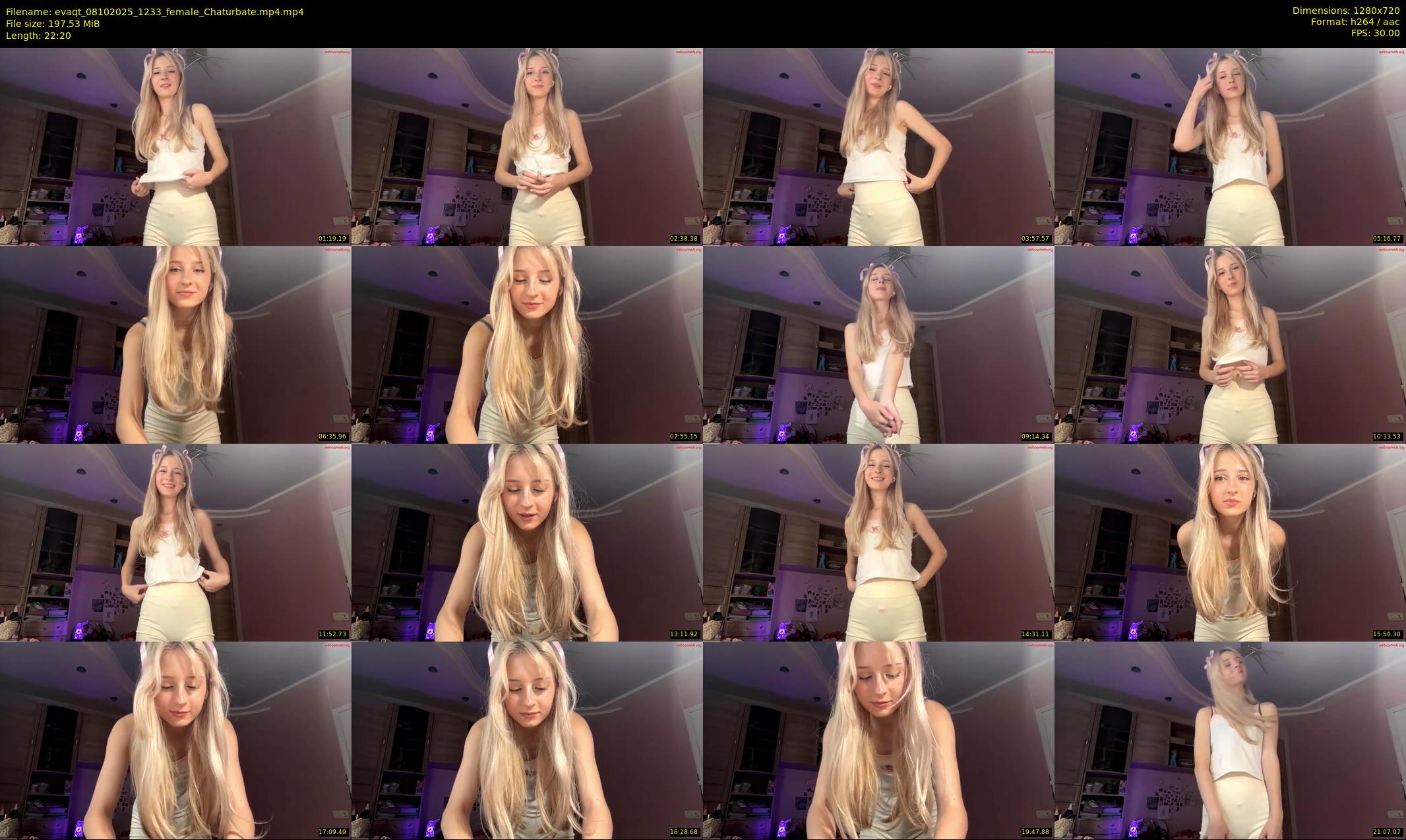 evaqt — 23 minute Chaturbate female cam show recording, 720p, Oct 8, 2025