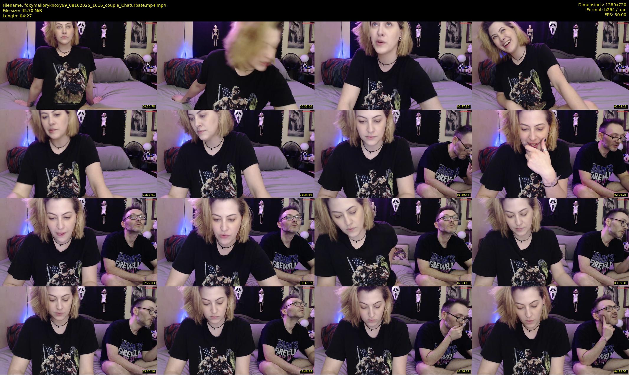 foxymalloryknoxy69 — 5 minute Chaturbate couple cam show recording, 720p, Oct 8, 2025