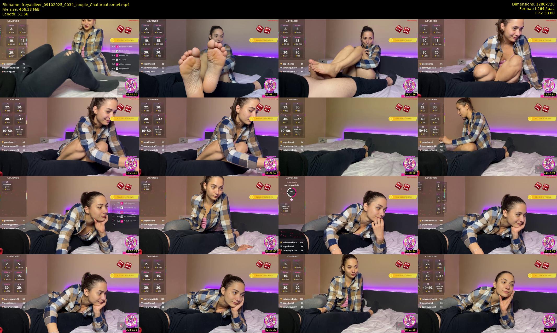 freyaoliver — 52 minute Chaturbate couple cam show recording, 720p, Oct 9, 2025