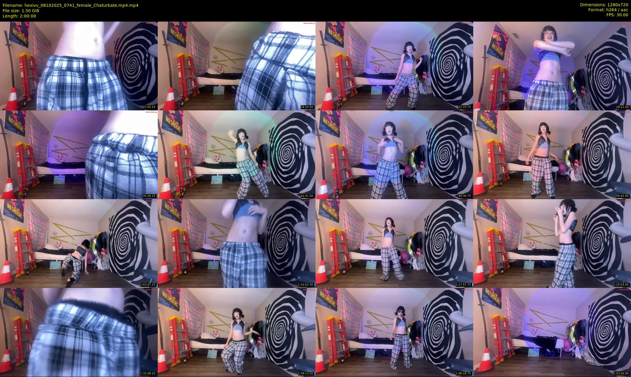 hexivu — 120 minute Chaturbate female cam show recording, 720p, Oct 8, 2025