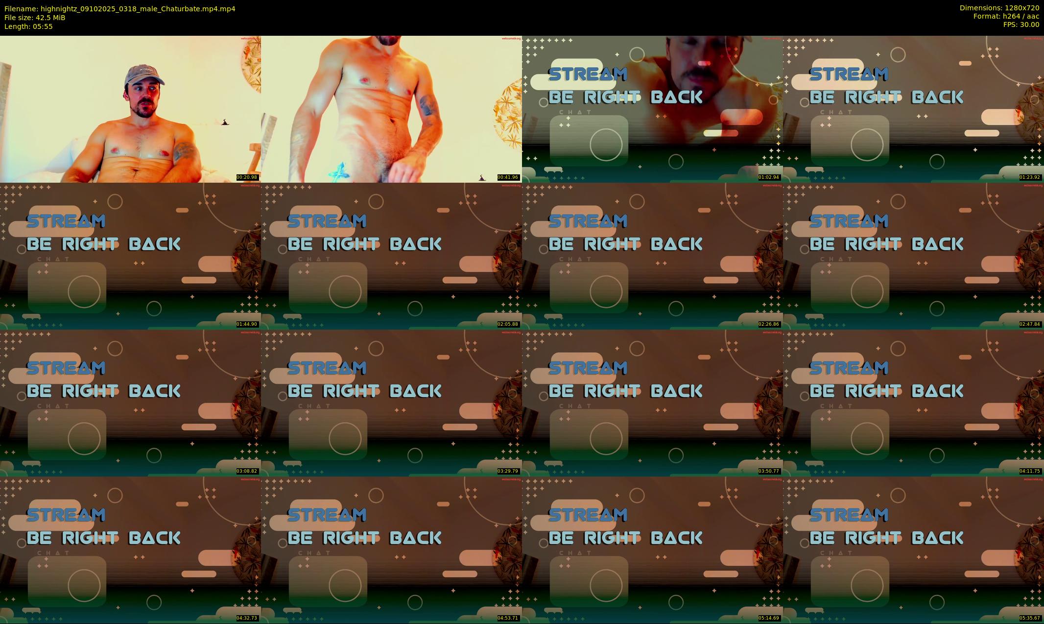 highnightz — 6 minute Chaturbate male cam show recording, 720p, Oct 9, 2025