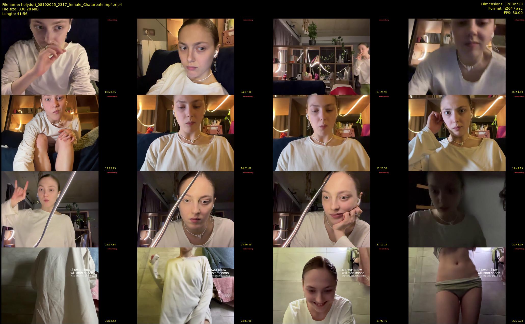 holydori — 42 minute Chaturbate female cam show recording, 720p, Oct 8, 2025