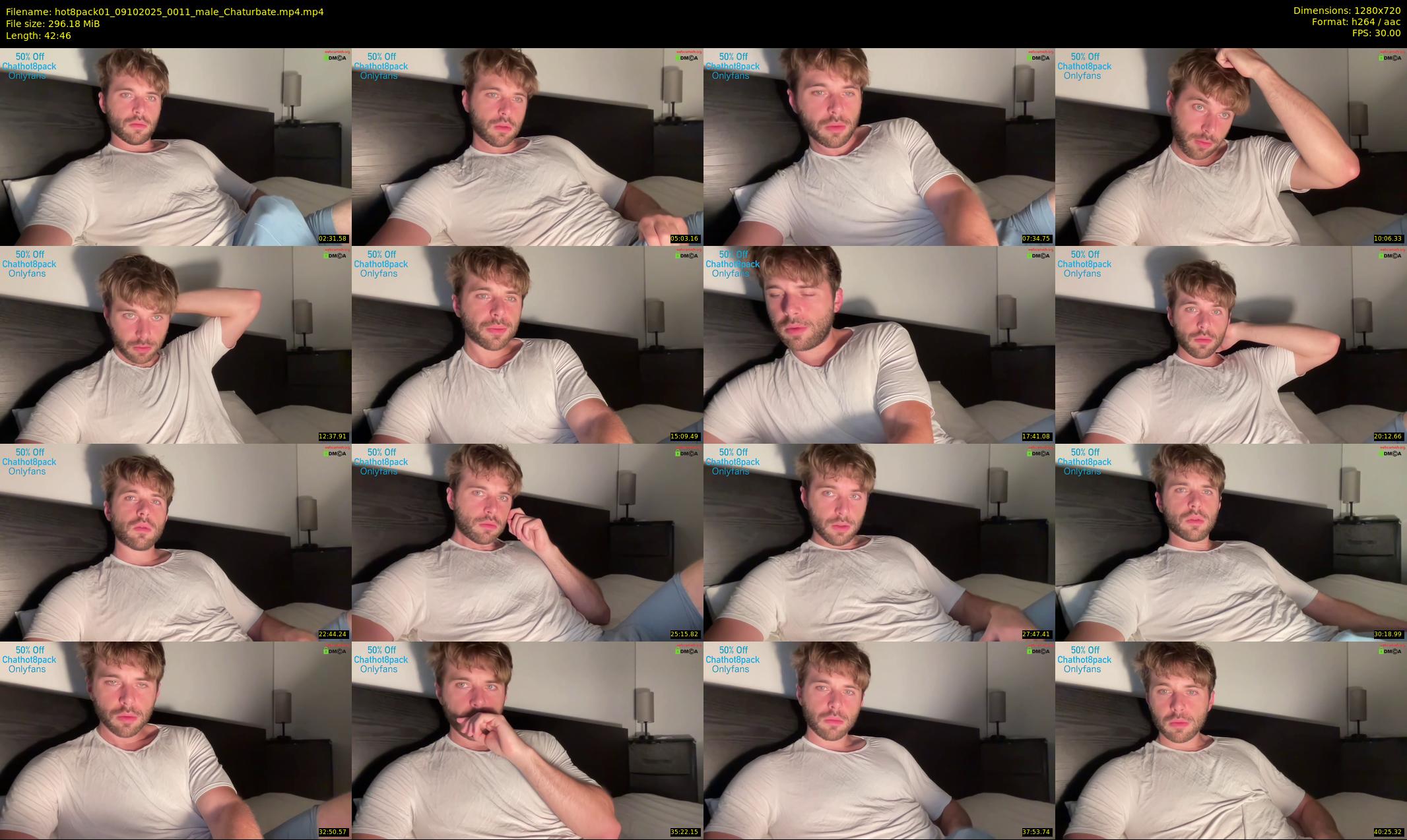 hot8pack01 — 43 minute Chaturbate male cam show recording, 720p, Oct 9, 2025