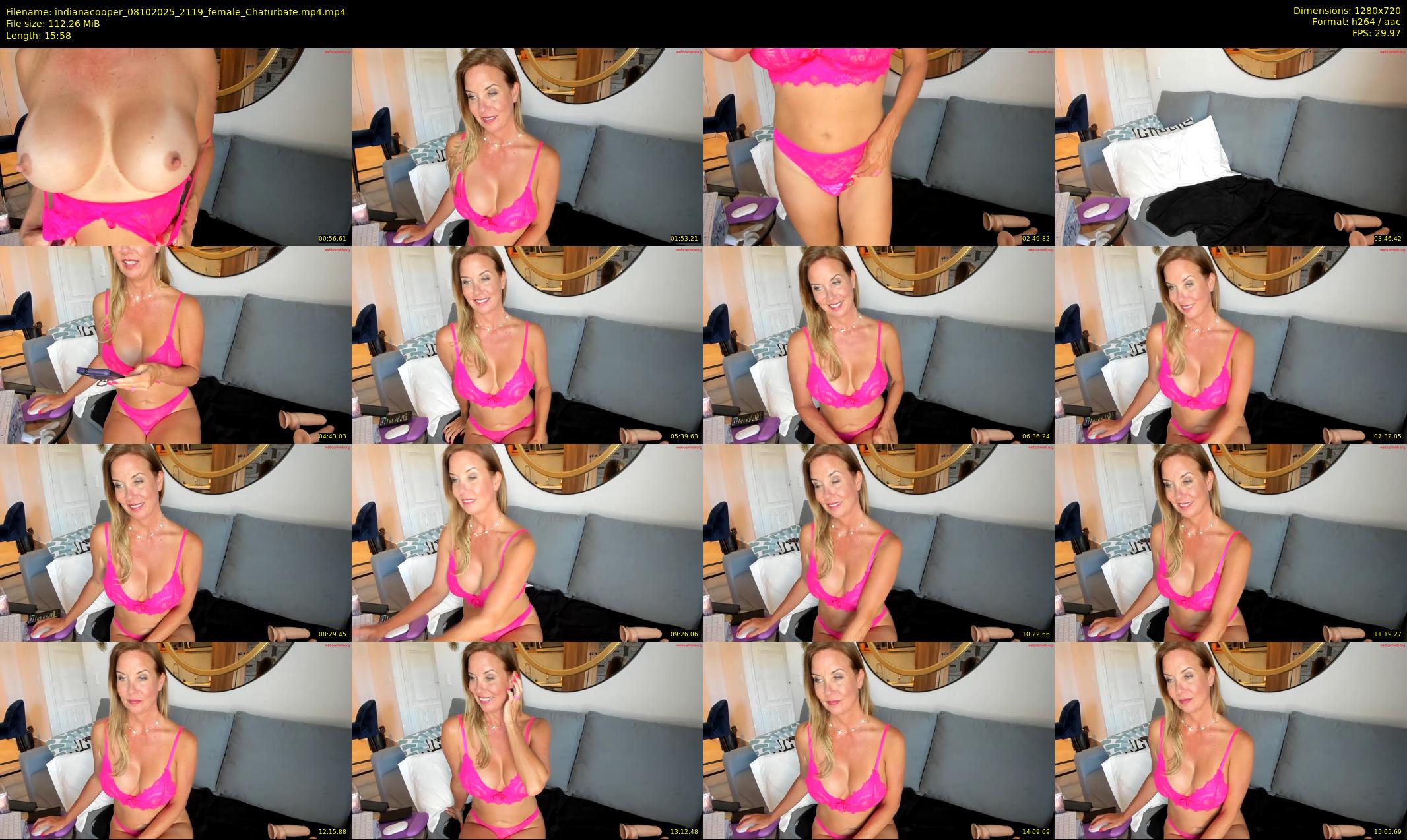 indianacooper — 16 minute Chaturbate female cam show recording, 720p, Oct 8, 2025