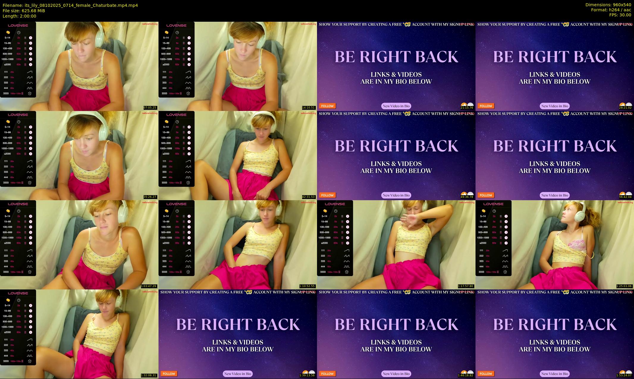 its_lily — 120 minute Chaturbate female cam show recording, 480p, Oct 8, 2025
