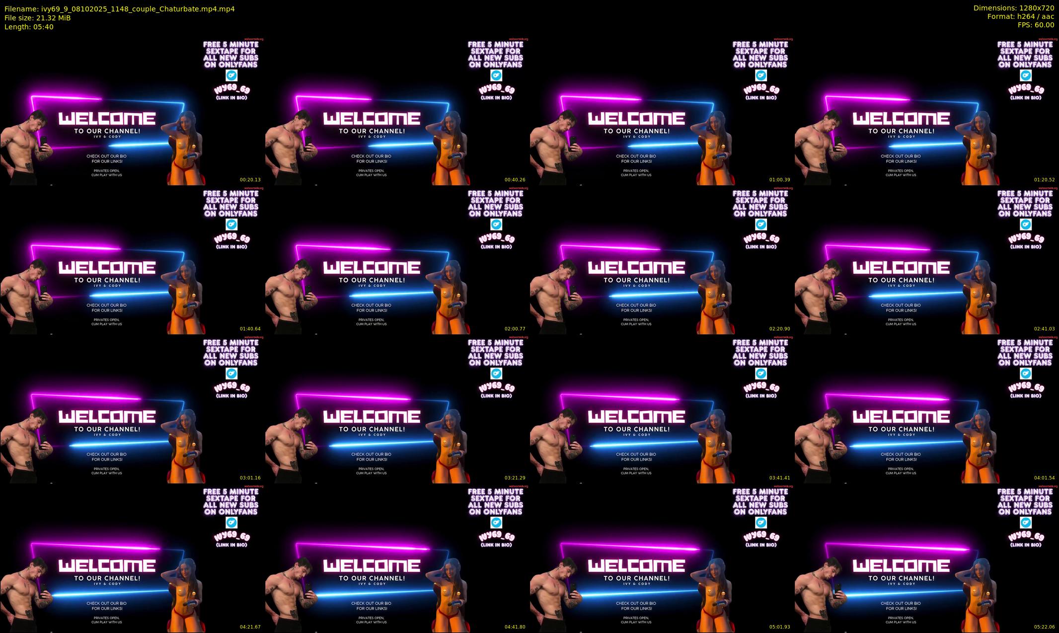 ivy69_9 — 6 minute Chaturbate couple cam show recording, 720p, Oct 8, 2025