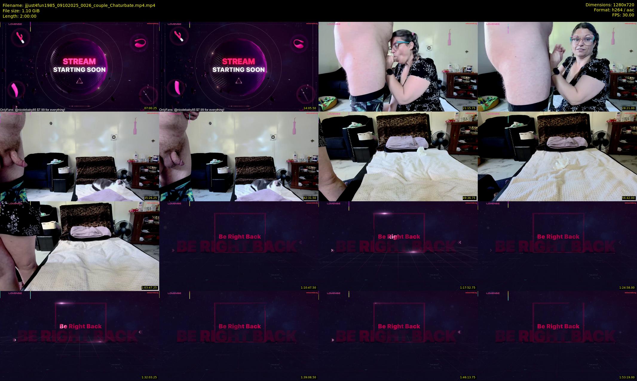 jjjust4fun1985 — 120 minute Chaturbate couple cam show recording, 720p, Oct 9, 2025