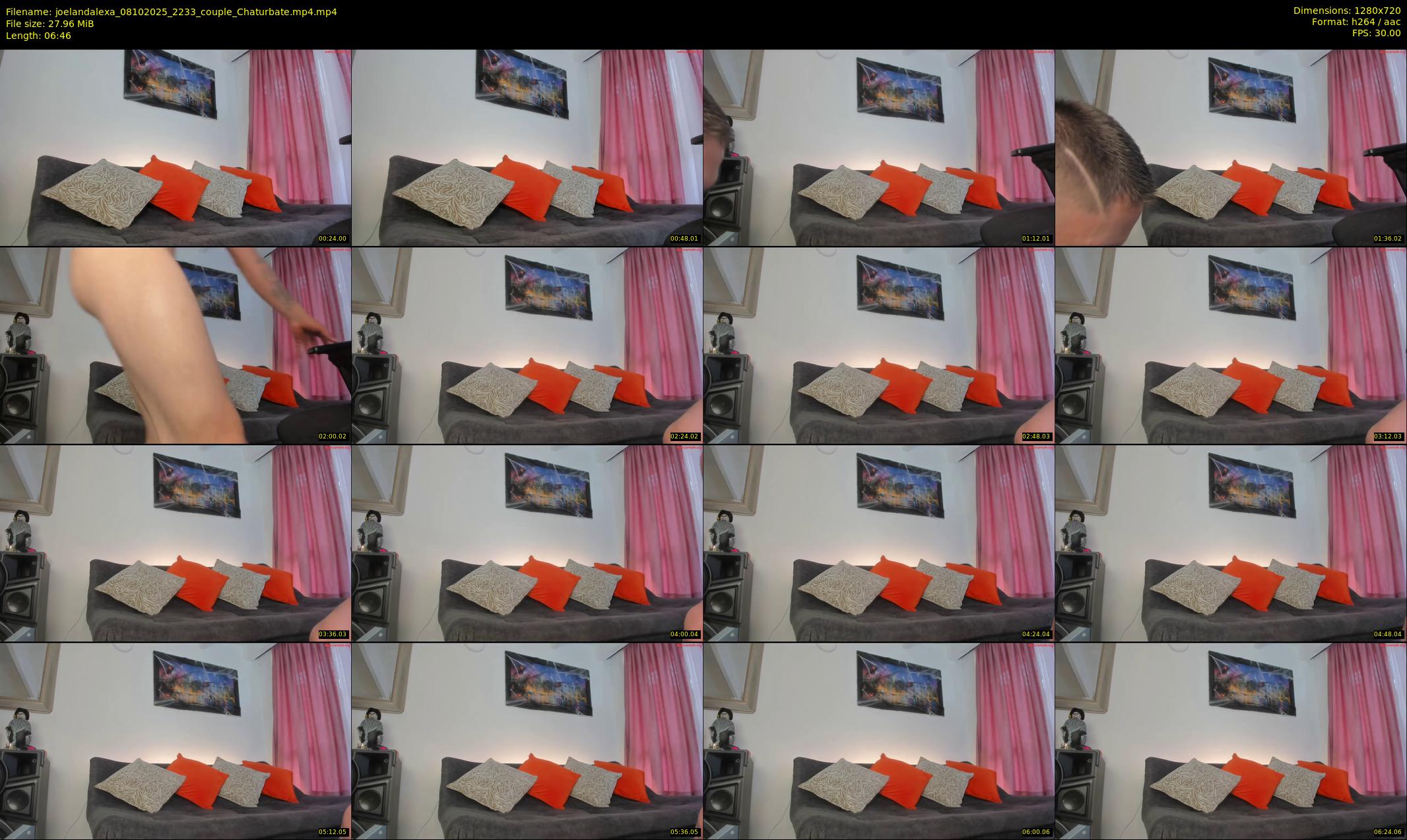 joelandalexa — 7 minute Chaturbate couple cam show recording, 720p, Oct 8, 2025