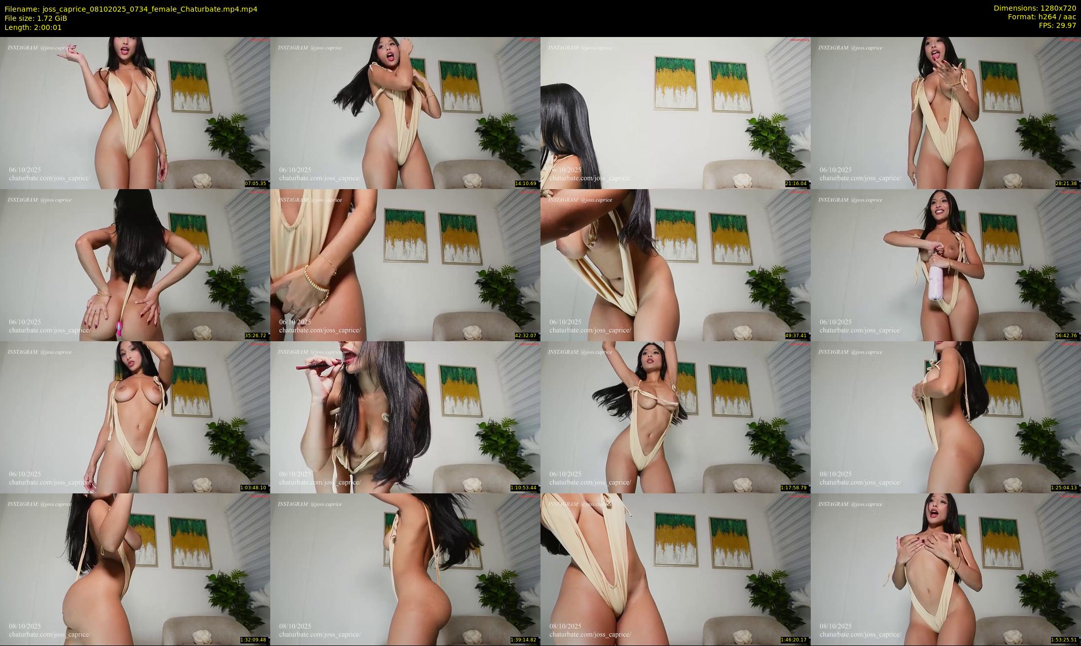joss_caprice — 121 minute Chaturbate female cam show recording, 720p, Oct 8, 2025