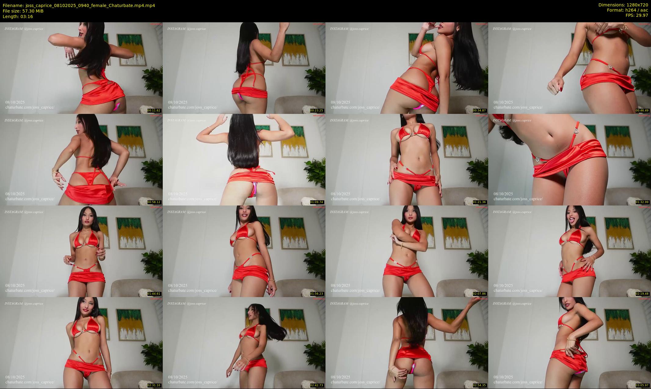 joss_caprice — 4 minute Chaturbate female cam show recording, 720p, Oct 8, 2025
