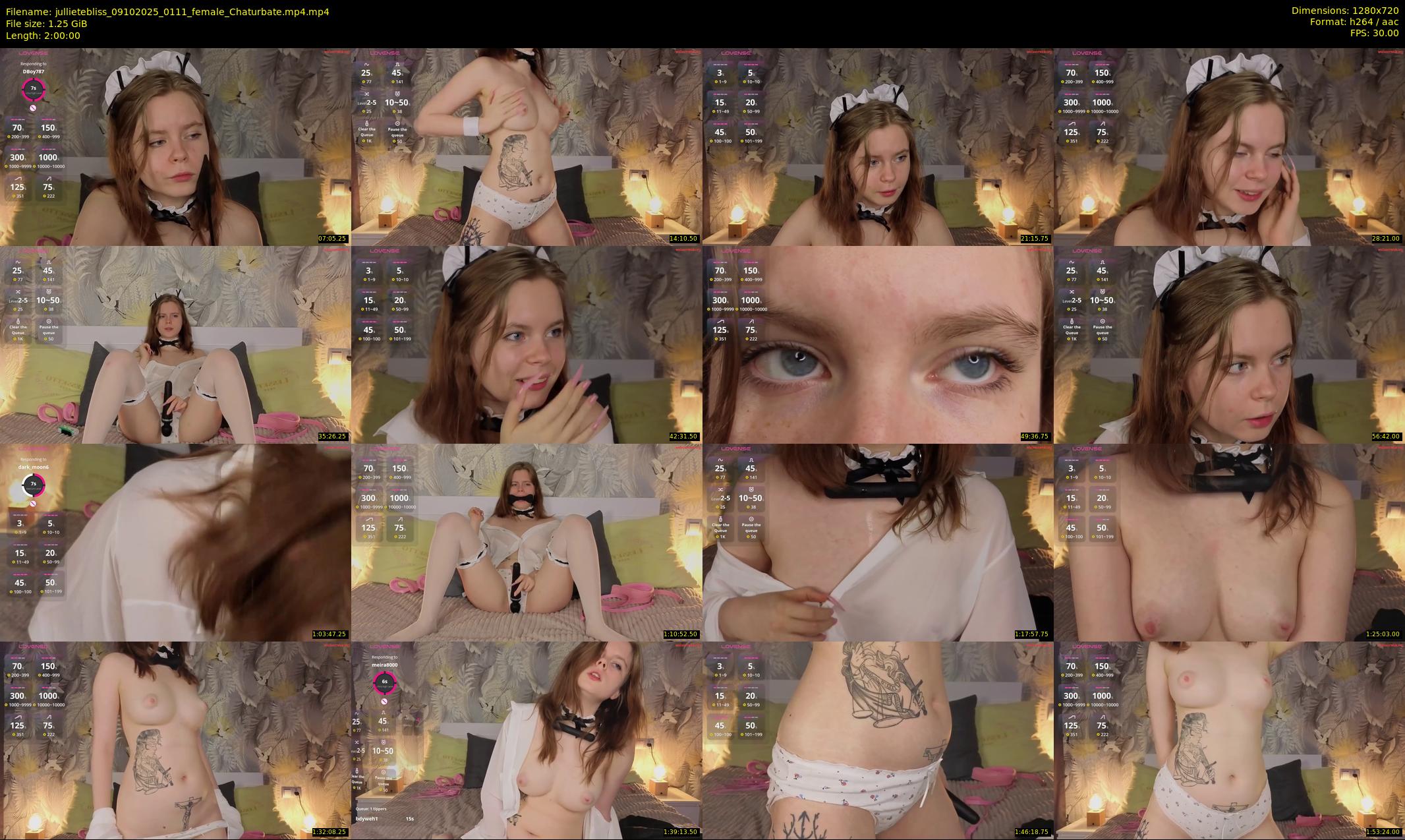jullietebliss — 120 minute Chaturbate female cam show recording, 720p, Oct 9, 2025
