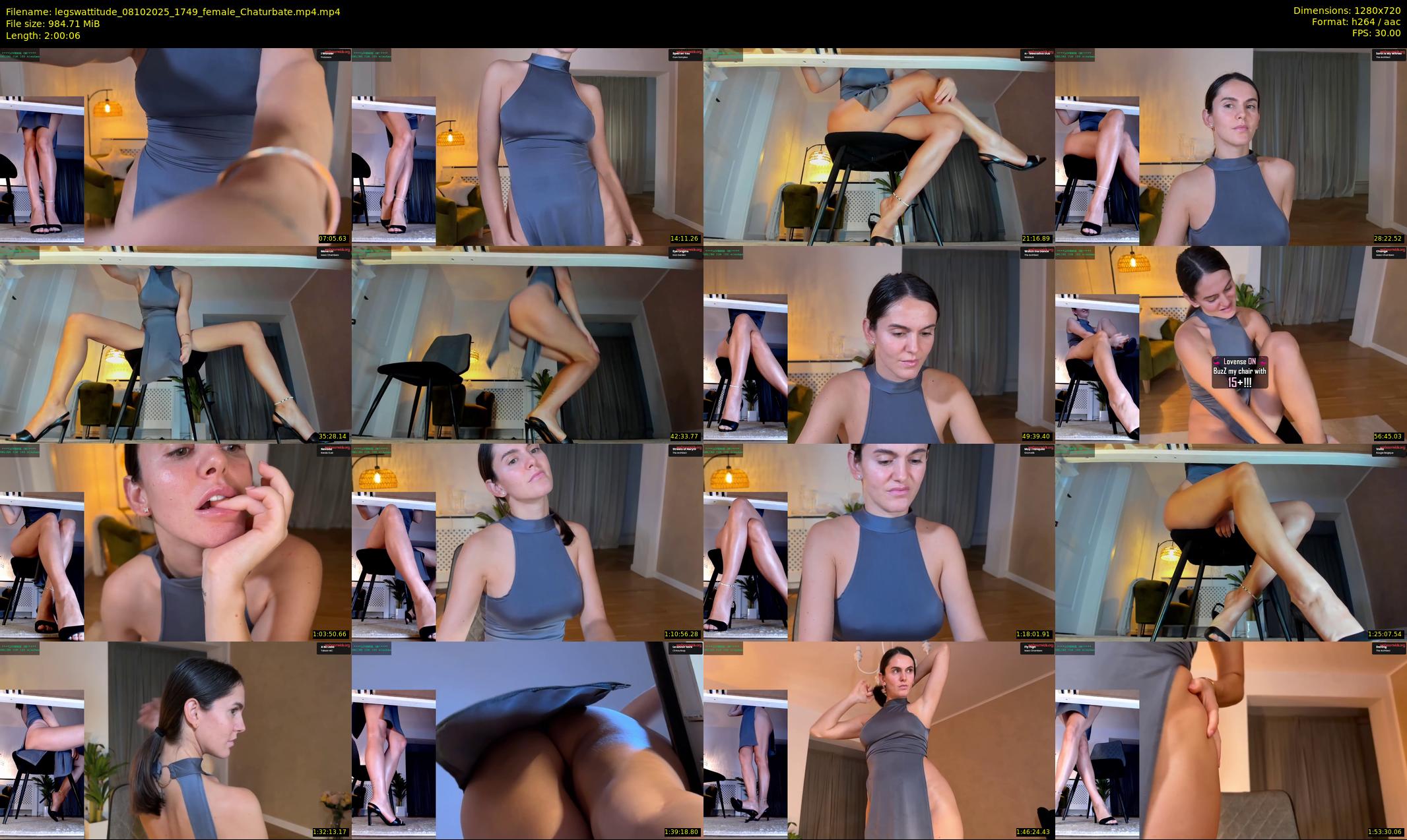 legswattitude — 121 minute Chaturbate female cam show recording, 720p, Oct 8, 2025