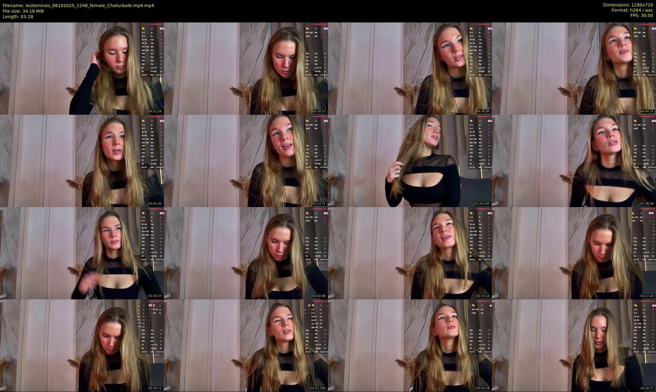 lesliemines — 4 minute Chaturbate female cam show recording, 720p, Oct 8, 2025