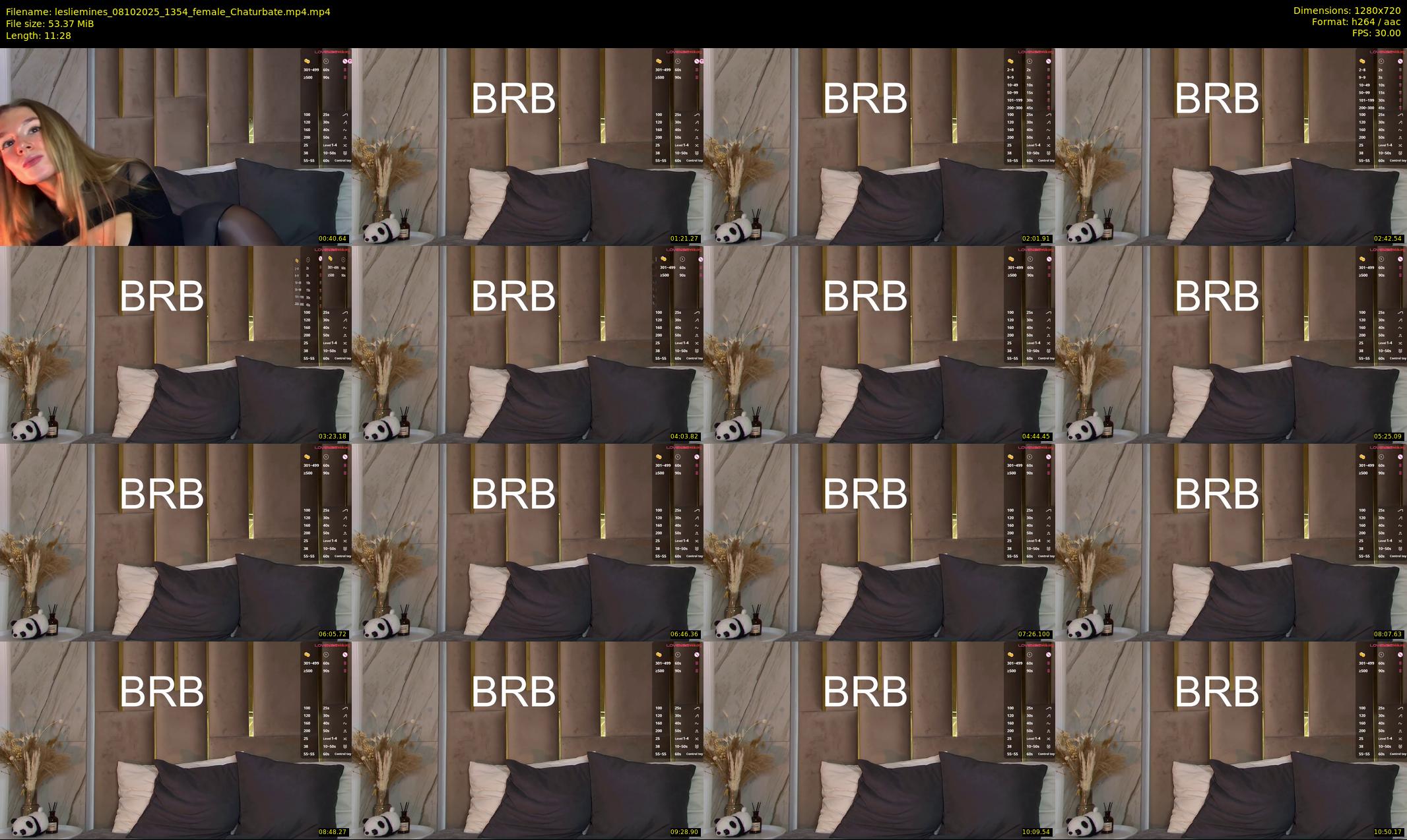 lesliemines — 12 minute Chaturbate female cam show recording, 720p, Oct 8, 2025