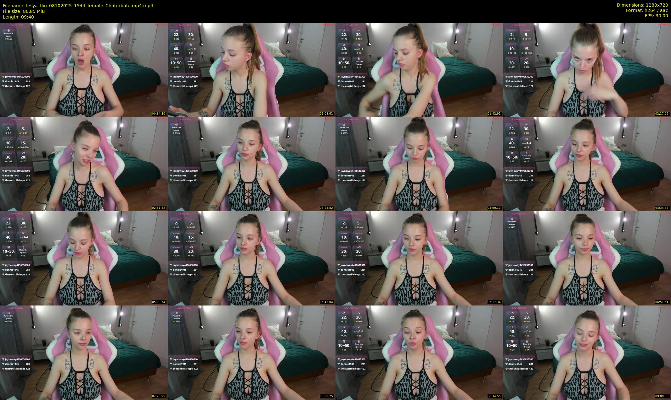 lesya_flin — 10 minute Chaturbate female cam show recording, 720p, Oct 8, 2025
