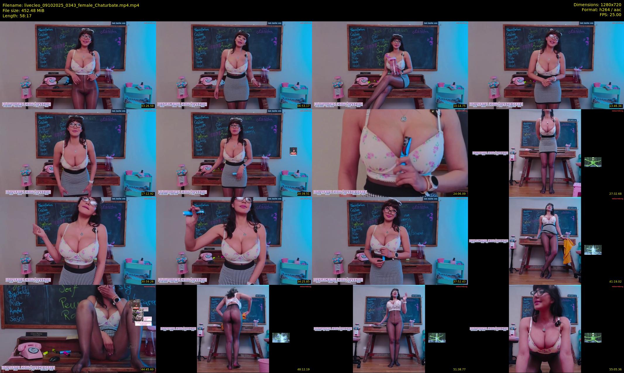 livecleo — 59 minute Chaturbate female cam show recording, 720p, Oct 9, 2025