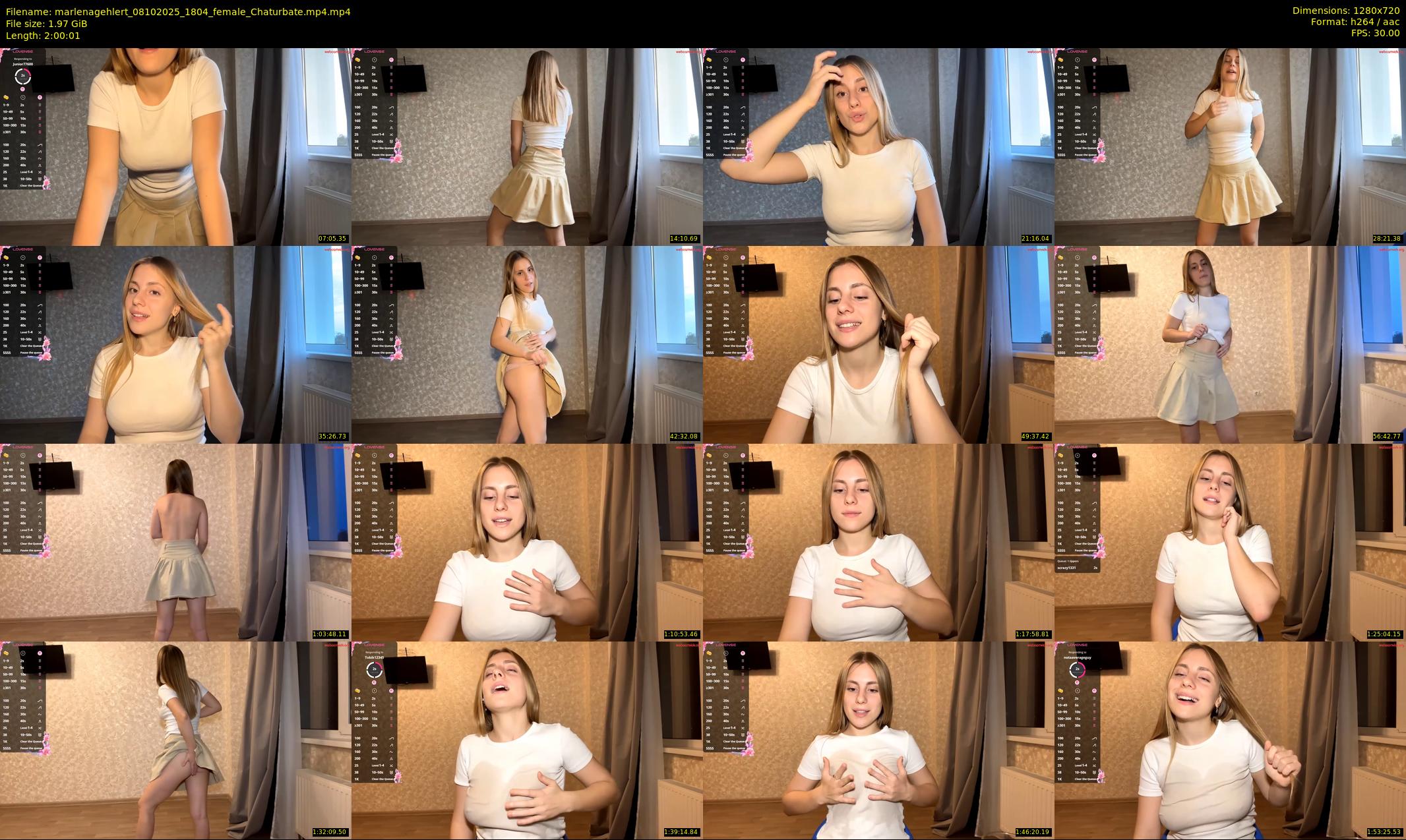 marlenagehlert — 121 minute Chaturbate female cam show recording, 720p, Oct 8, 2025