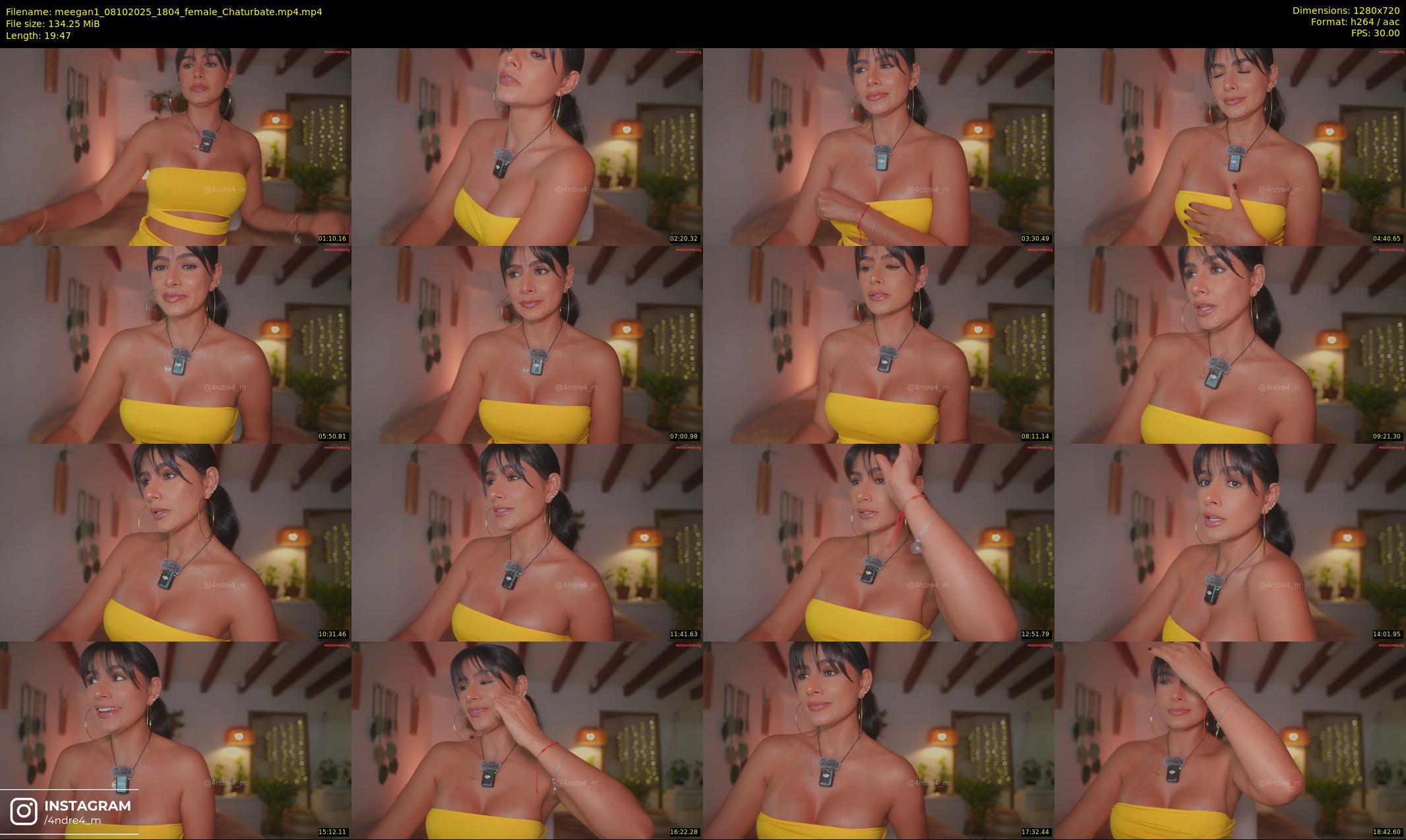 meegan1 — 20 minute Chaturbate female cam show recording, 720p, Oct 8, 2025