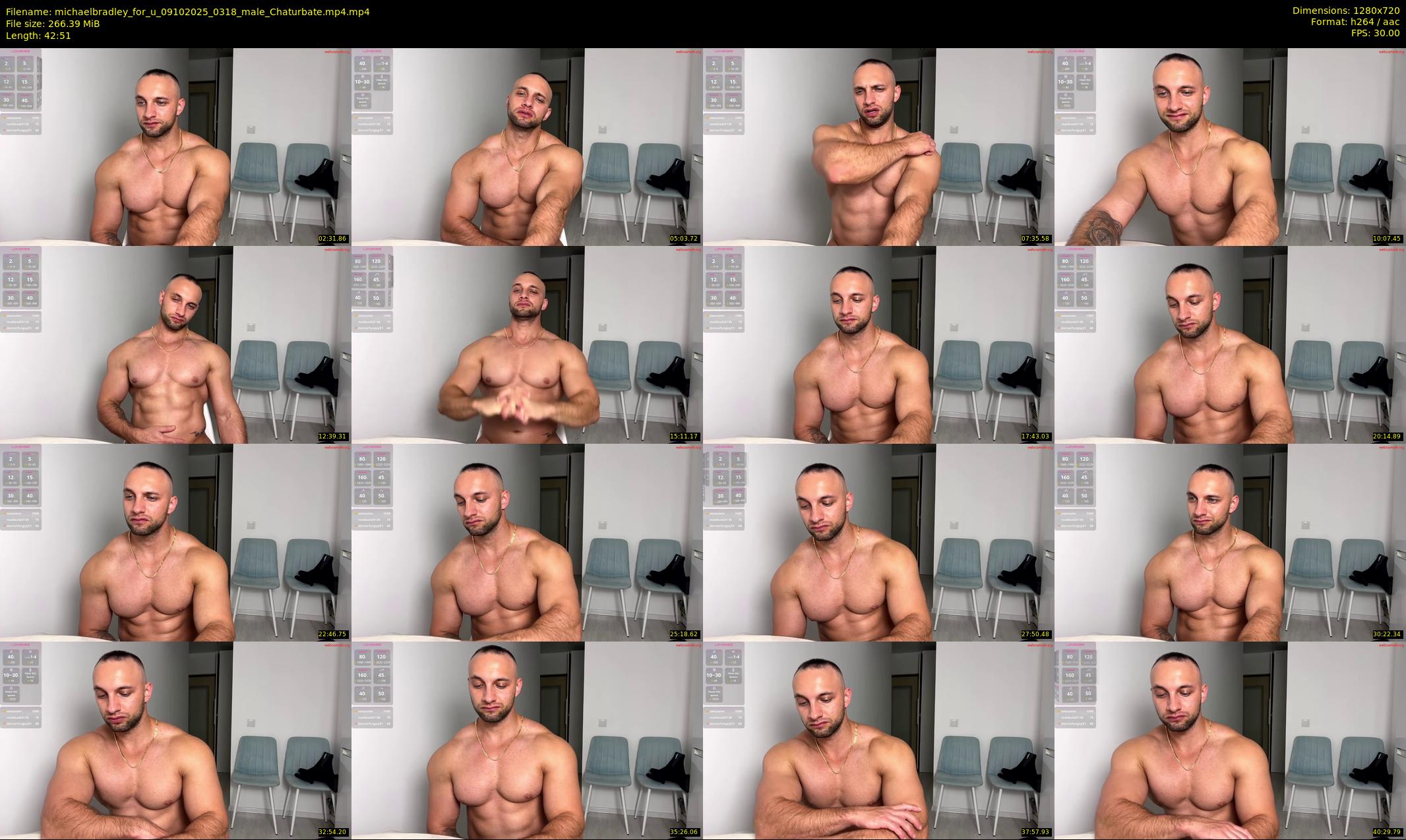 michaelbradley_for_u — 43 minute Chaturbate male cam show recording, 720p, Oct 9, 2025