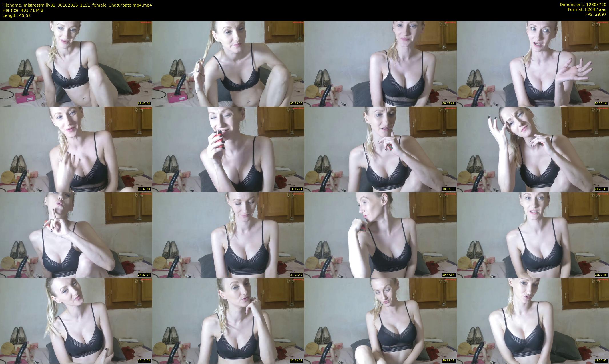 mistressmilly32 — 46 minute Chaturbate female cam show recording, 720p, Oct 8, 2025