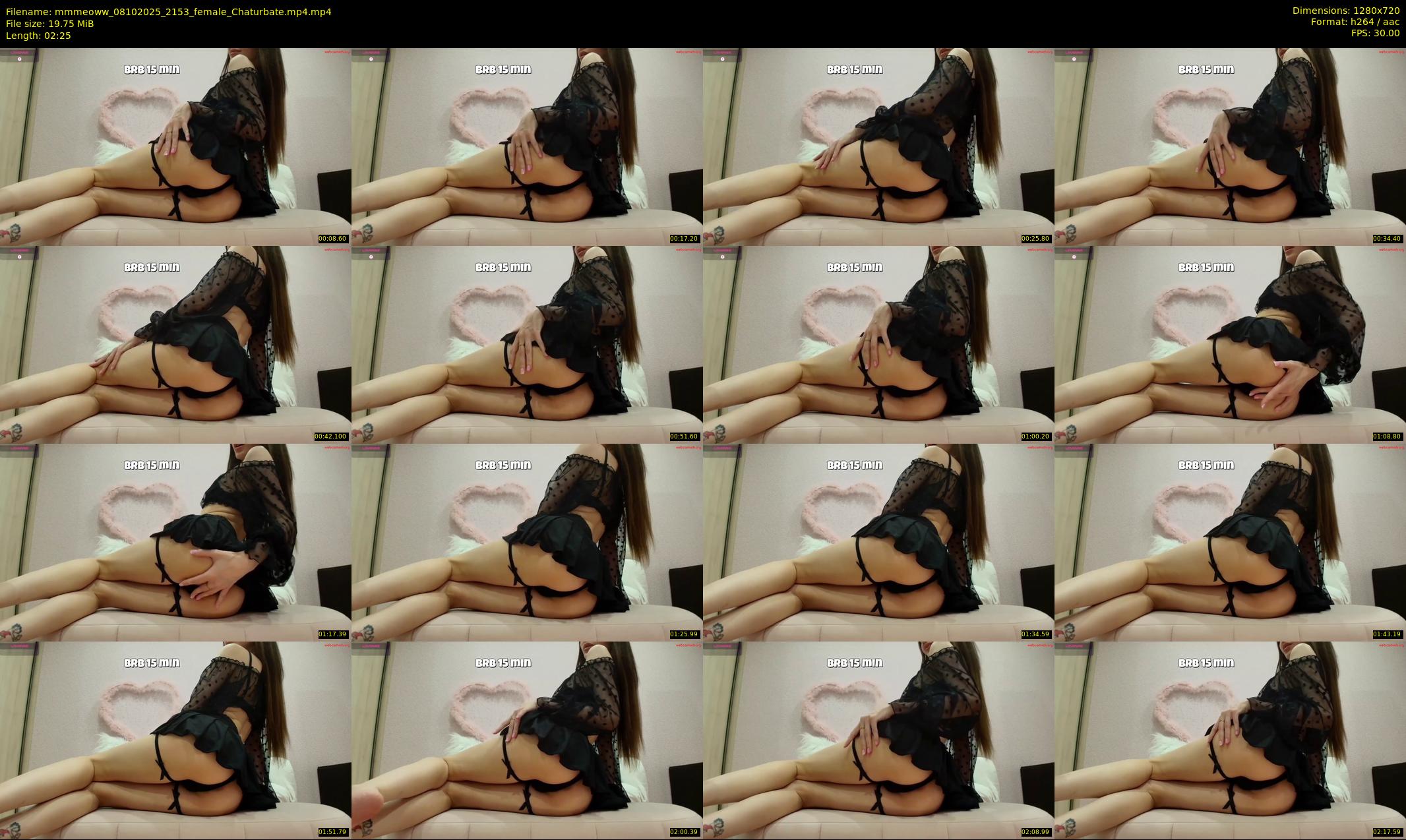 mmmeoww — 3 minute Chaturbate female cam show recording, 720p, Oct 8, 2025