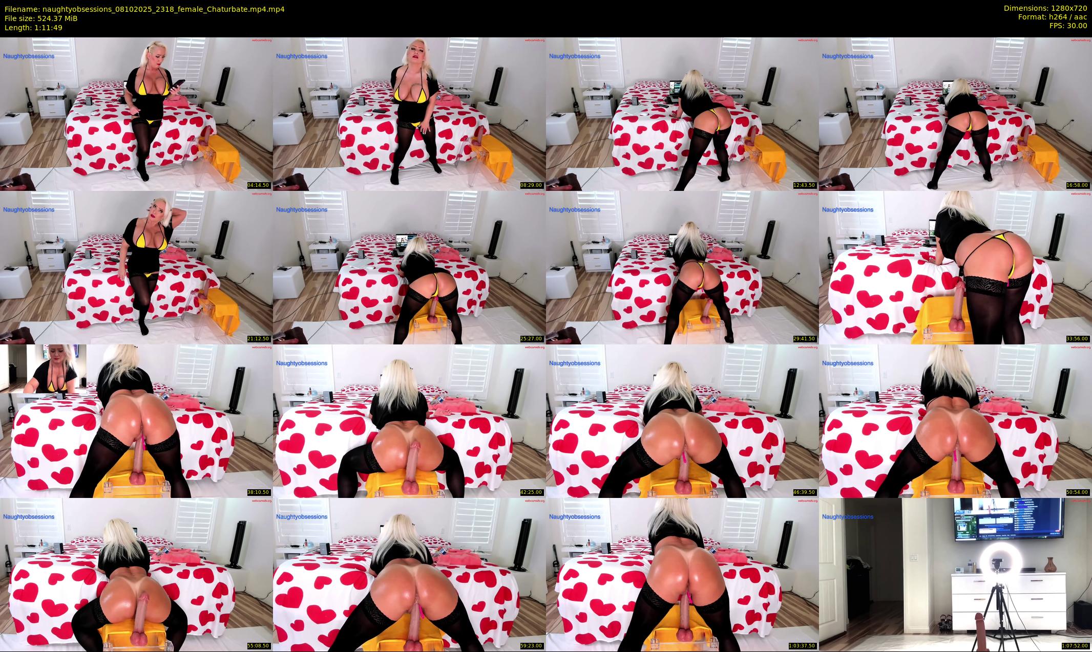 naughtyobsessions — 72 minute Chaturbate female cam show recording, 720p, Oct 8, 2025