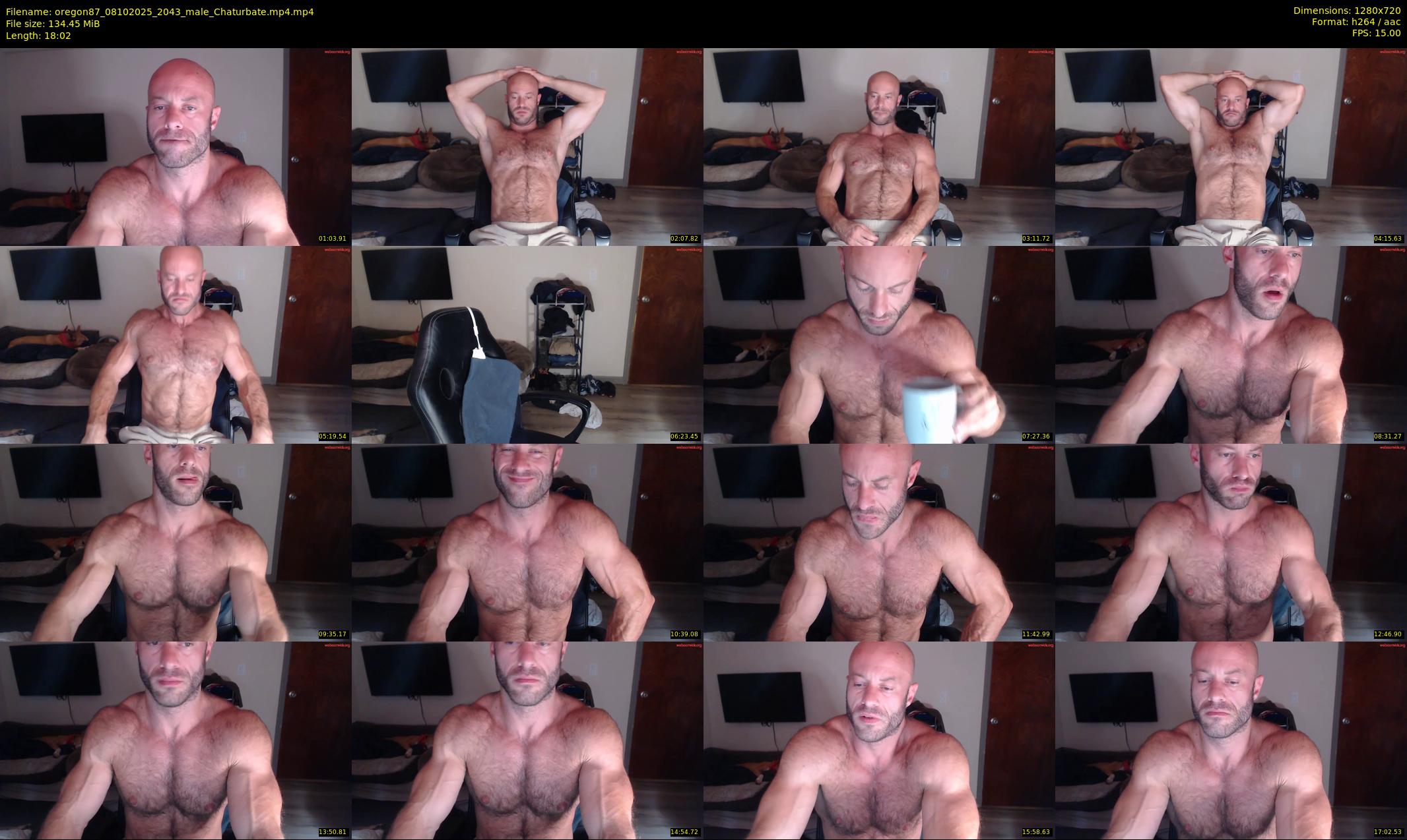 oregon87 — 19 minute Chaturbate male cam show recording, 720p, Oct 8, 2025