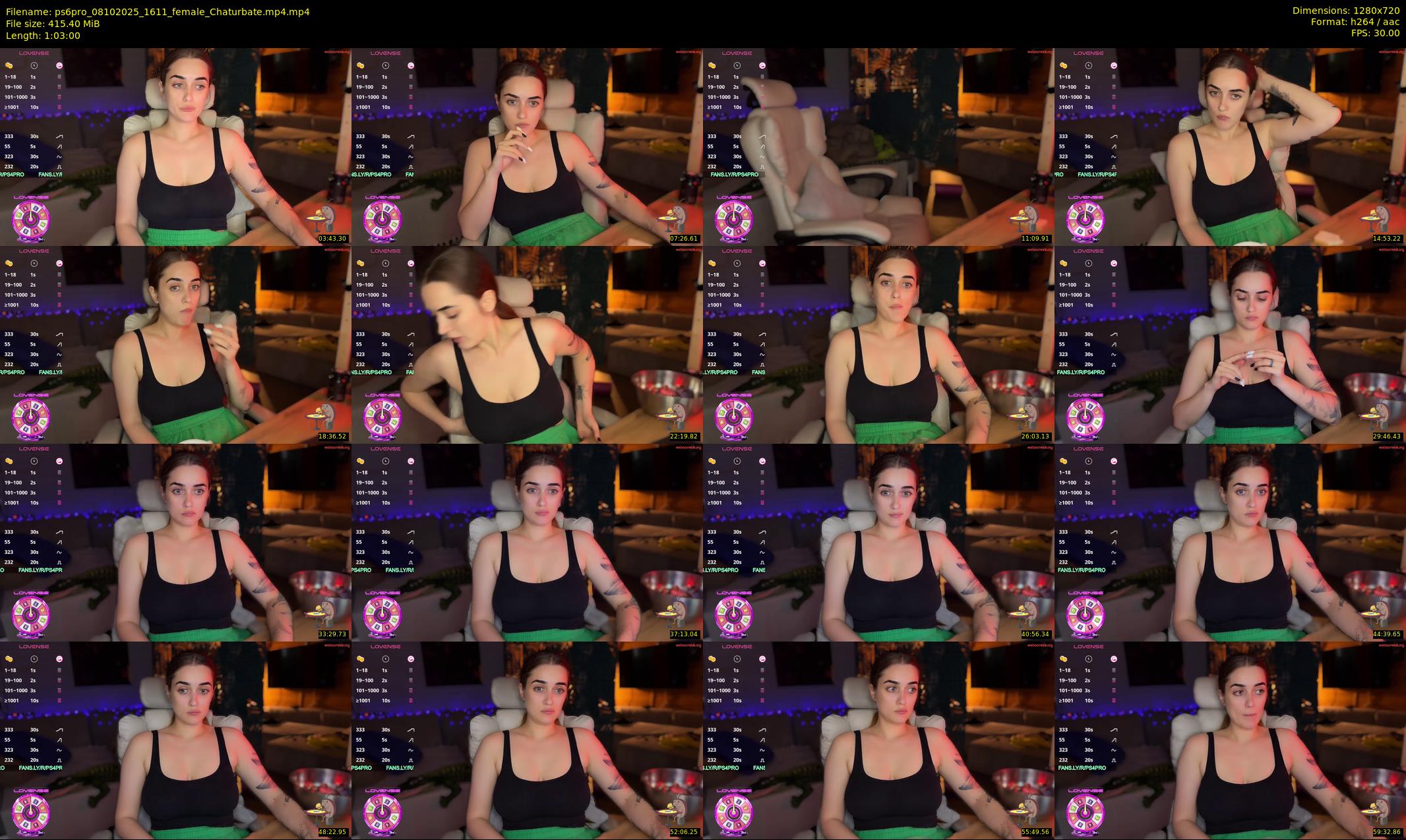 ps6pro — 63 minute Chaturbate female cam show recording, 720p, Oct 8, 2025