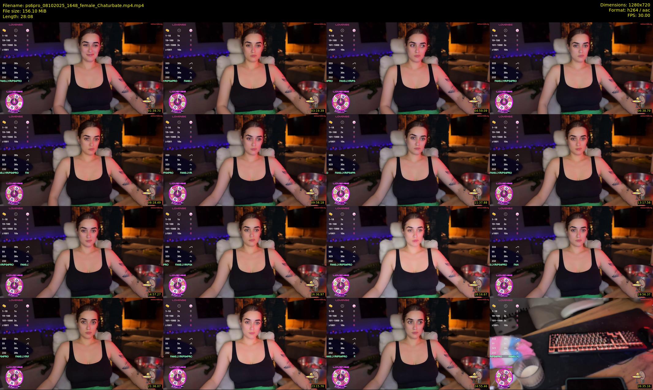 ps6pro — 29 minute Chaturbate female cam show recording, 720p, Oct 8, 2025